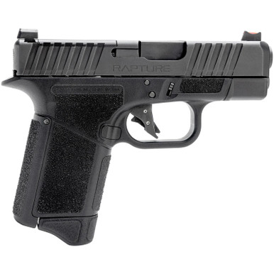 Gforce Arms GF932512 Rapture Sub-Compact 9mm Luger 12+1 3.25" Black Steel Barrel, Black Optic Cut/Serrated Slide, Polymer Frame, Black Textured Grip