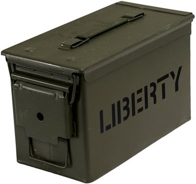 Liberty Safe Ammo Cannister Storage Box .50 Caliber 6" x 11.5" x 7
