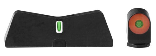 XS Sight DXT II Big Dot Glock 17/19/22-24/26/27/31-36/38 Gen1-5 Green Tritium Orange Outline Front Green Tritium White Outline Rear Black