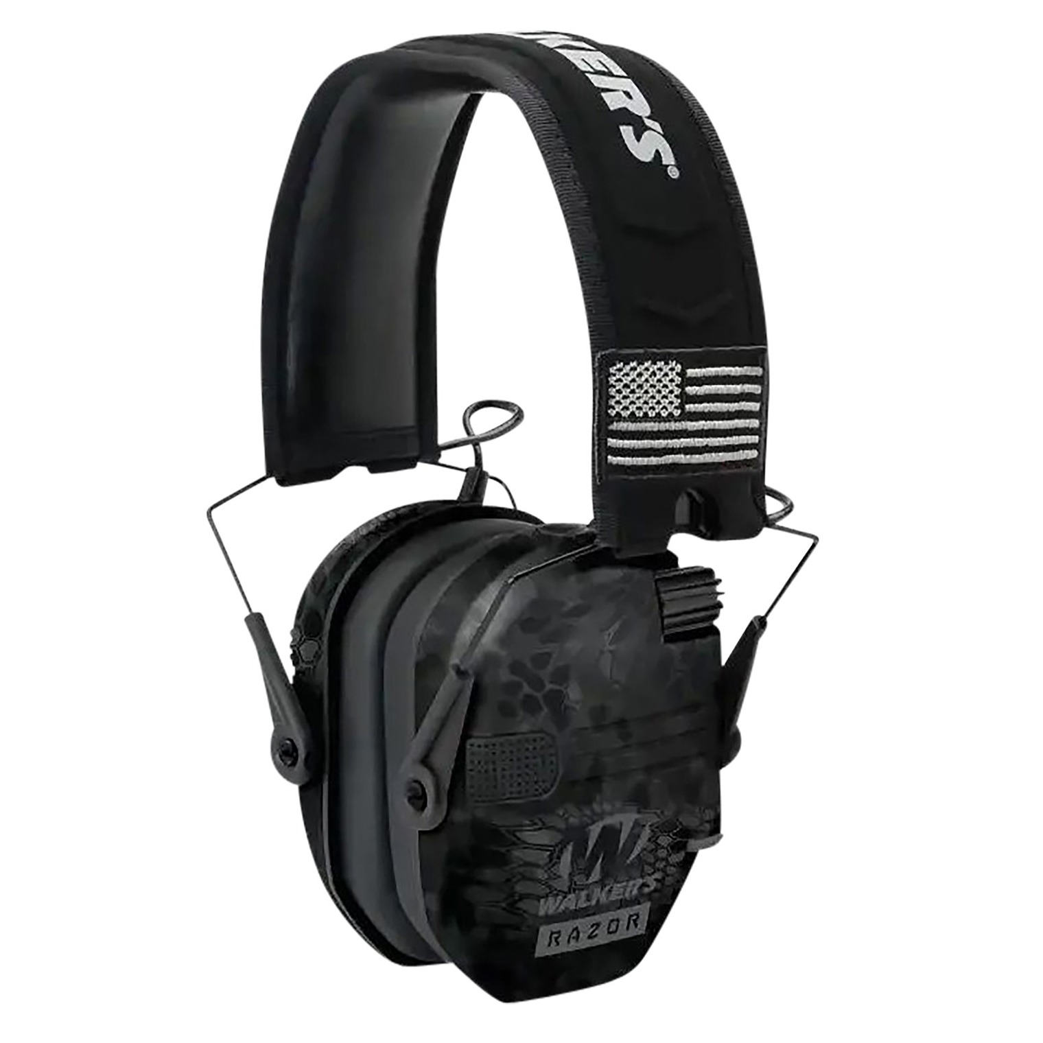 Walker’s GWPRSEMPATKPT Razor Patriot Slim Muff 23 dB Over the Head Kryptek Highlander/Black Polymer