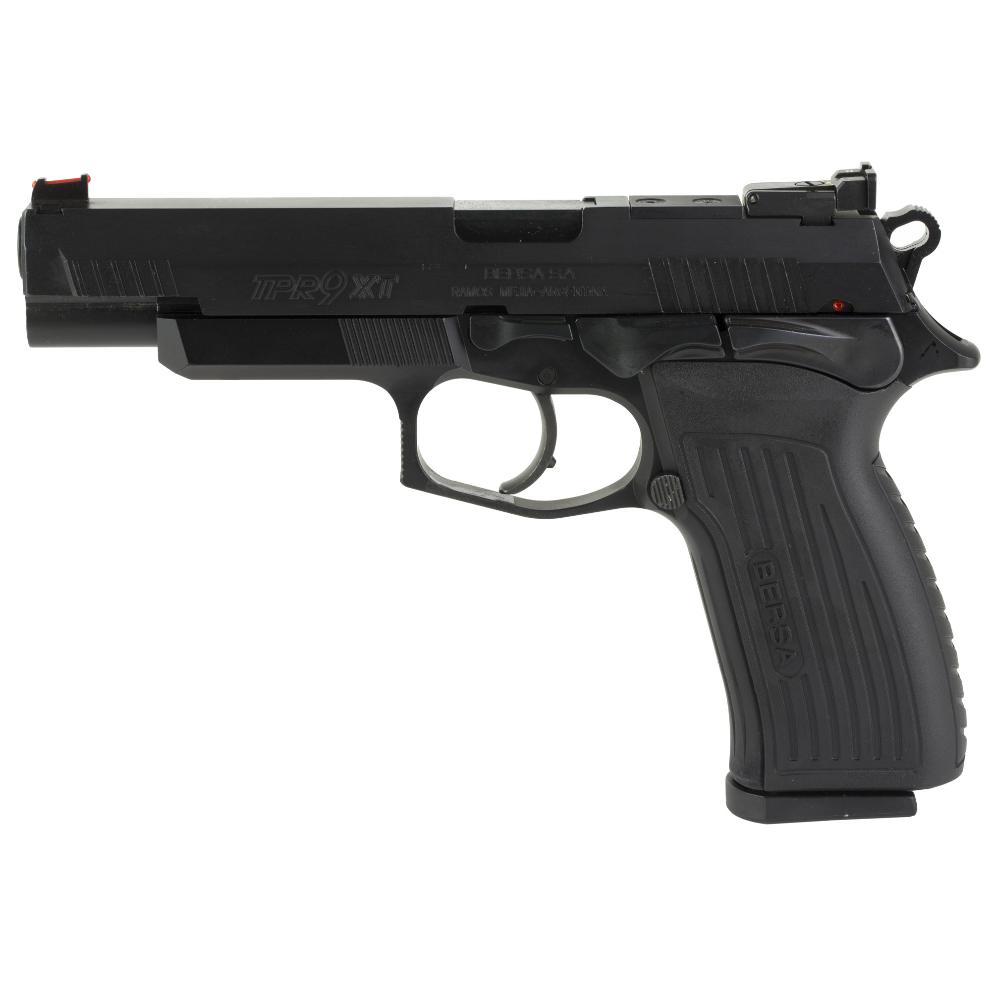 Bersa TPR9XT TPR XT Full Size Frame 9mm Luger 17+1, 4.96” Black Steel Barrel, Matte Black Serrated Steel Slide & Aluminum Frame, Ambidextrous