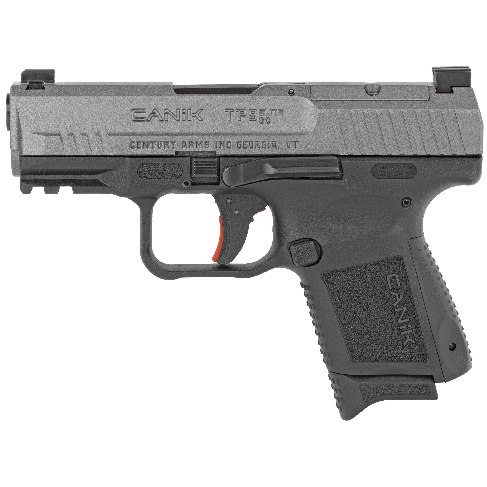 Canik TP9 Elite Subcompact 9mm Luger 3.60” 12+1 Black Tungsten Gray Cerakote Steel Slide Black Interchangeable Backstrap Grip