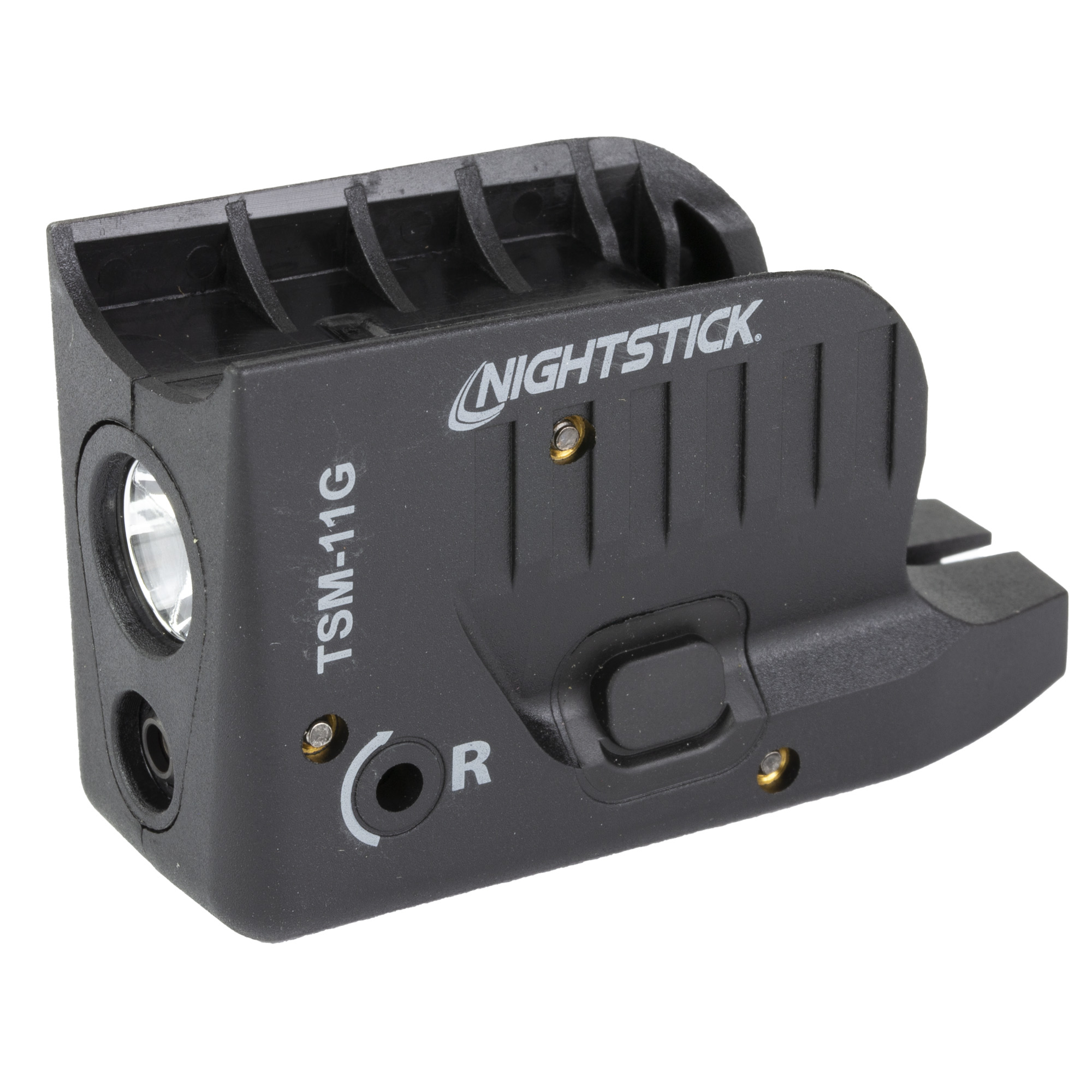 Nightstick TSM11G Tactical Weapon-Mounted Light w/Green Laser Black Polymer Compatible w/ Glock 42/43/43X/48, 150 Lumens White LED Bulb/Green Laser, 104 Meters Beam, Trigger Guard Mount
