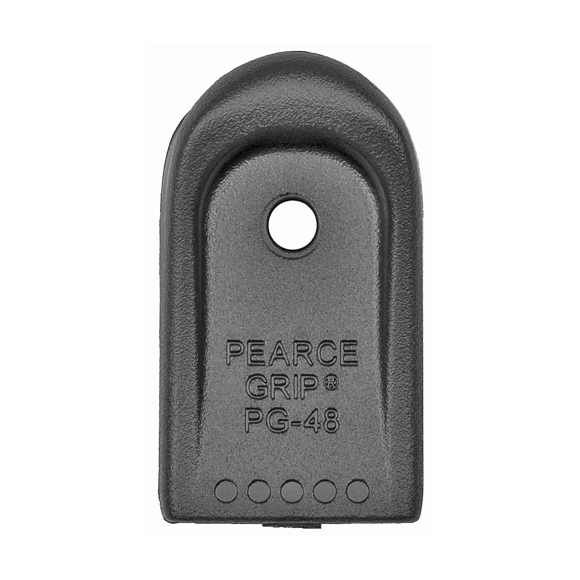 Pearce Grip PG48 Grip Extension made of Polymer with Texture Black Finish & 5/8” Gripping Surface for 9mm Luger Glock 43X, 48