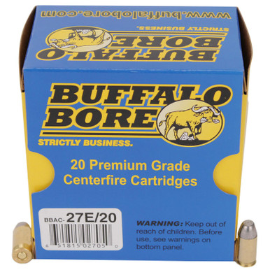 Buffalo Bore Ammunition 27E20 Standard Pressure Strictly Business 380ACP 100gr Hard Cast Flat Nose 20 Per Box/12 Case