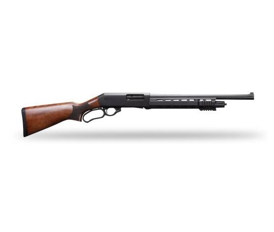 PANZER EG-220 TACTICAL 12 GAUGE 20” 5RD LEVER ACTION SHOTGUN, BLACK/WALNUT - PAEG220LATS