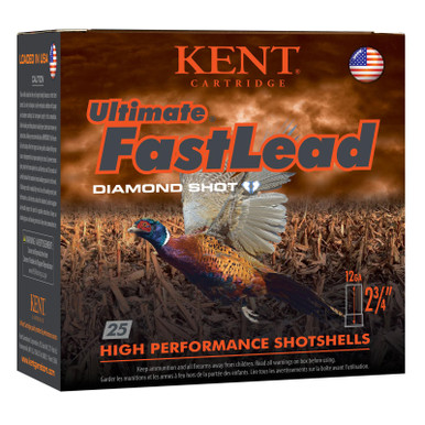 Kent Cartridge K122UFL404 Ultimate Fast Lead 12Gauge 2.75" 1 3/8oz 4Shot 25 Per Box/10 Case