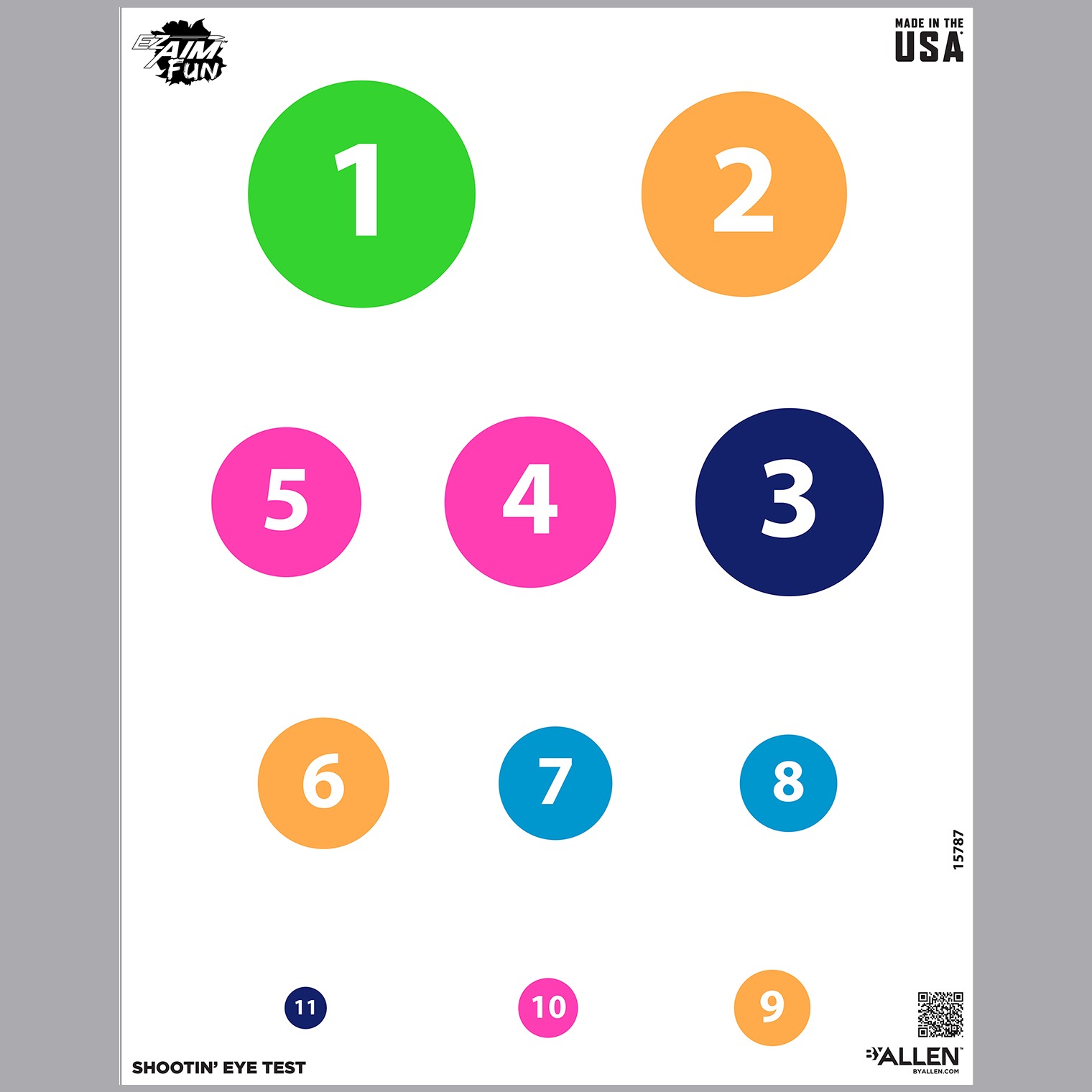 EZ-Aim 15787 Eye Test Hanging Paper 24” x19” Multi-Color 4 Pack