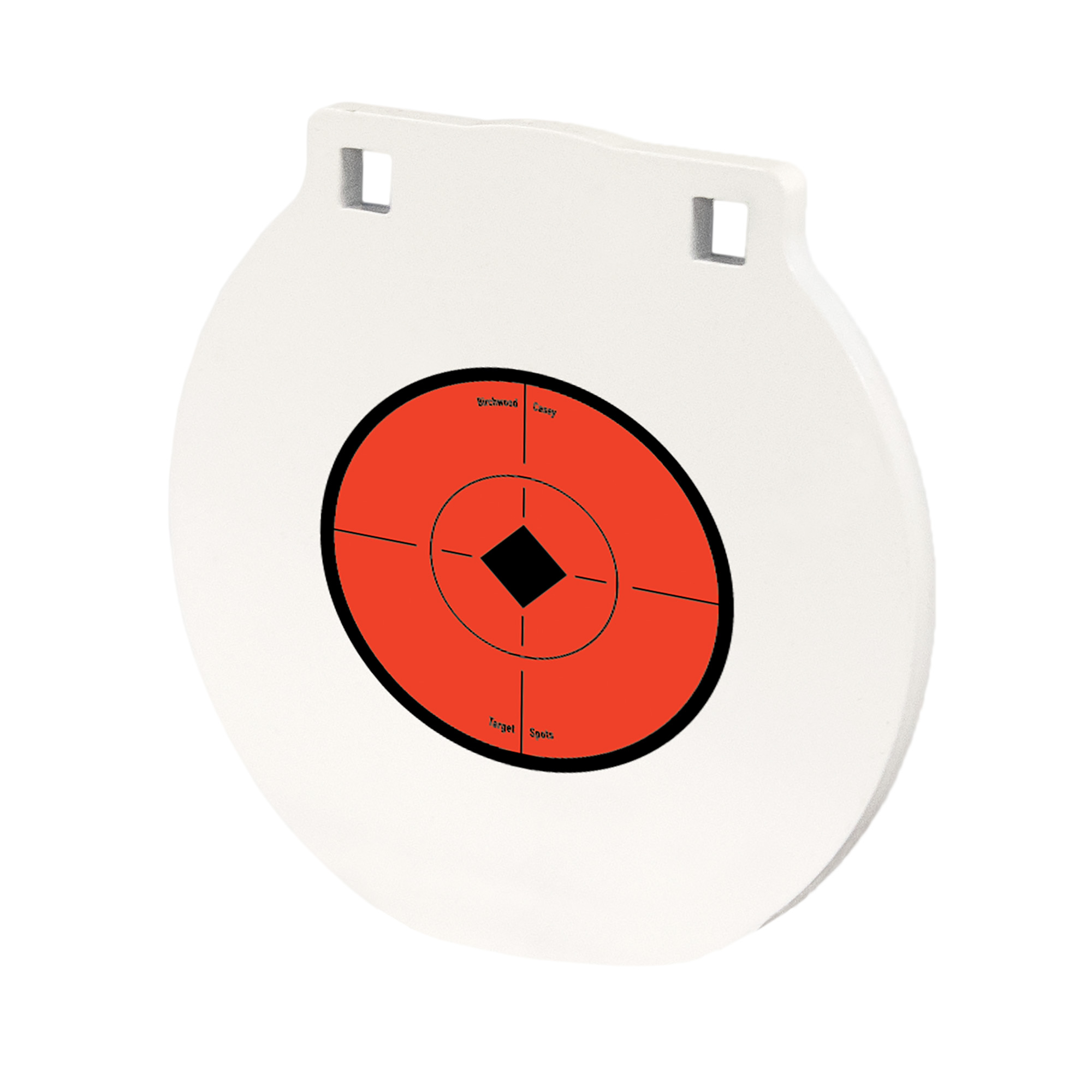 Birchwood Casey RND8 Round Steel Target Plate 8” Centerfire Rifle/Handgun Target Black/Red/White NM500 Steel Hanging