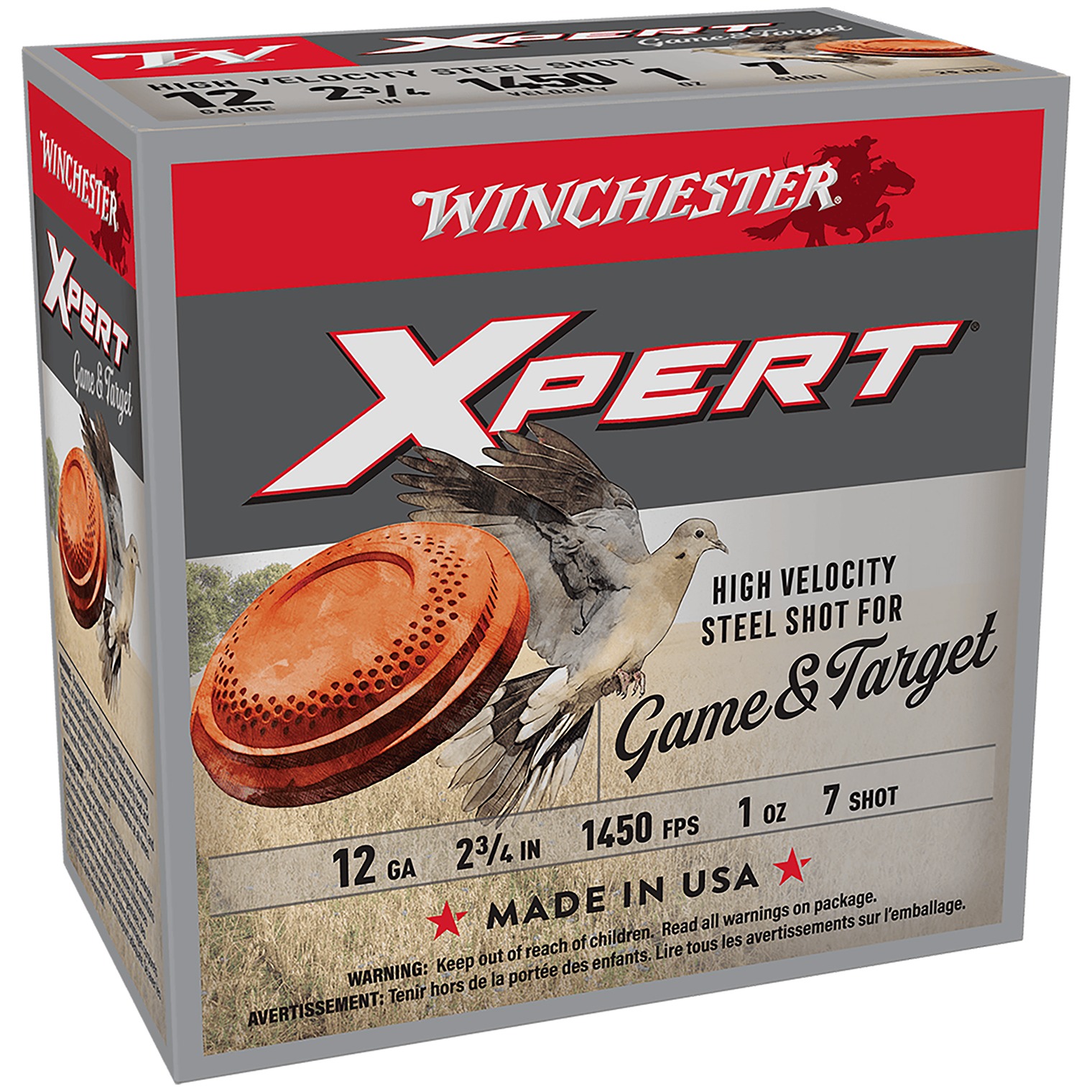 Winchester Ammo WE12GTHV7 Xpert Game & Target 12Gauge 2.75” 1oz 7Shot 25 Per Box/10 Case