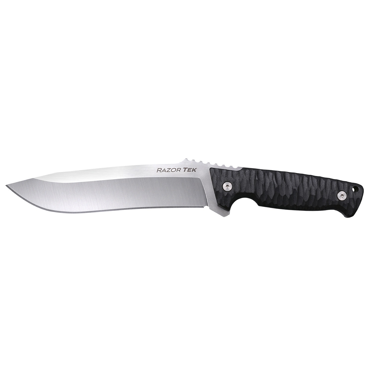 Cold Steel CSFX65RZR Razor Tek EDC 6.50” Fixed Clip Point Plain Satin 4116 Krupp SS Blade, 6.13” Black Textured