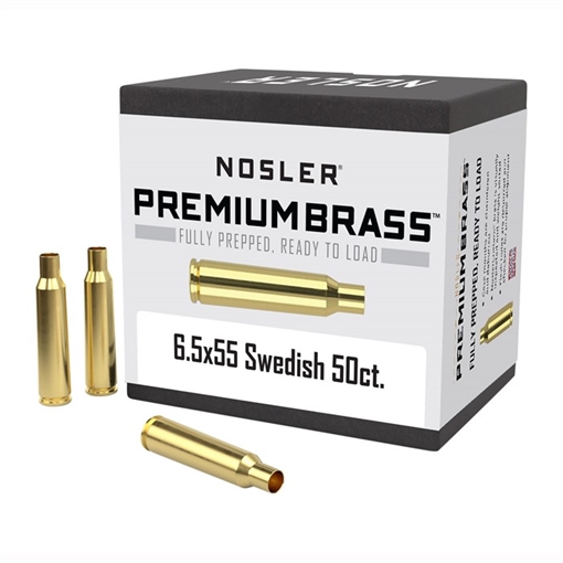 Nosler Unprimed Brass Rifle Cartridge Cases 50/ct 6.55x55mm 10212