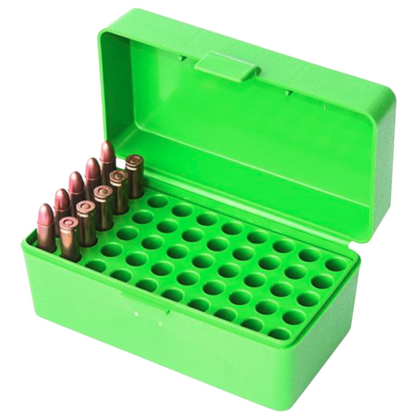 MTM Case-Gard 22HORN10 Ammo Box Flip-Top 22Hornet Green 50rd