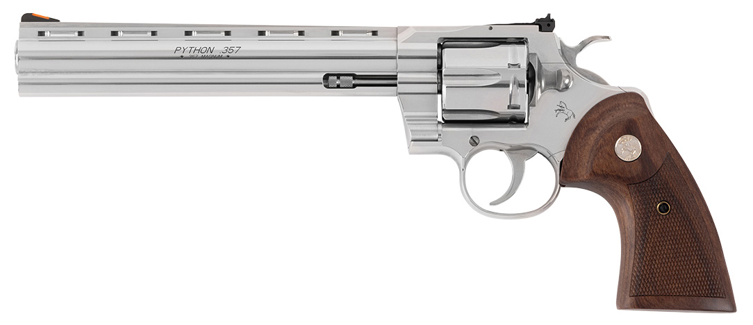 Colt Python Target 357 Mag/38 Spl 6rd Stainless Walnut Medallion ZPYTHONSP8WTS 151550026739