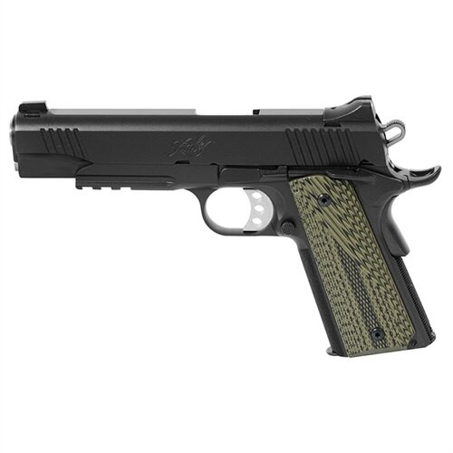 Kimber TLE II 45 ACP 7rd 5" Stainless Match Grade Barrel, Matte Black Serrated Steel Slide, Matte Black Steel Frame Beavertail & Picatinny Rail, Aggressively Textures G-10 Grip