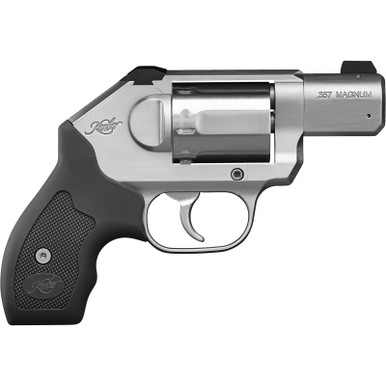 Kimber Mfg, Inc 3400010CA K6S *CA Compliant DAO 357 Mag 6 Shot 2" Brushed Stainless Steel Barrel & Cylinder, Brushed Stainless Steel Frame, Black Hogue Rubber Grip, Concealed Hammer