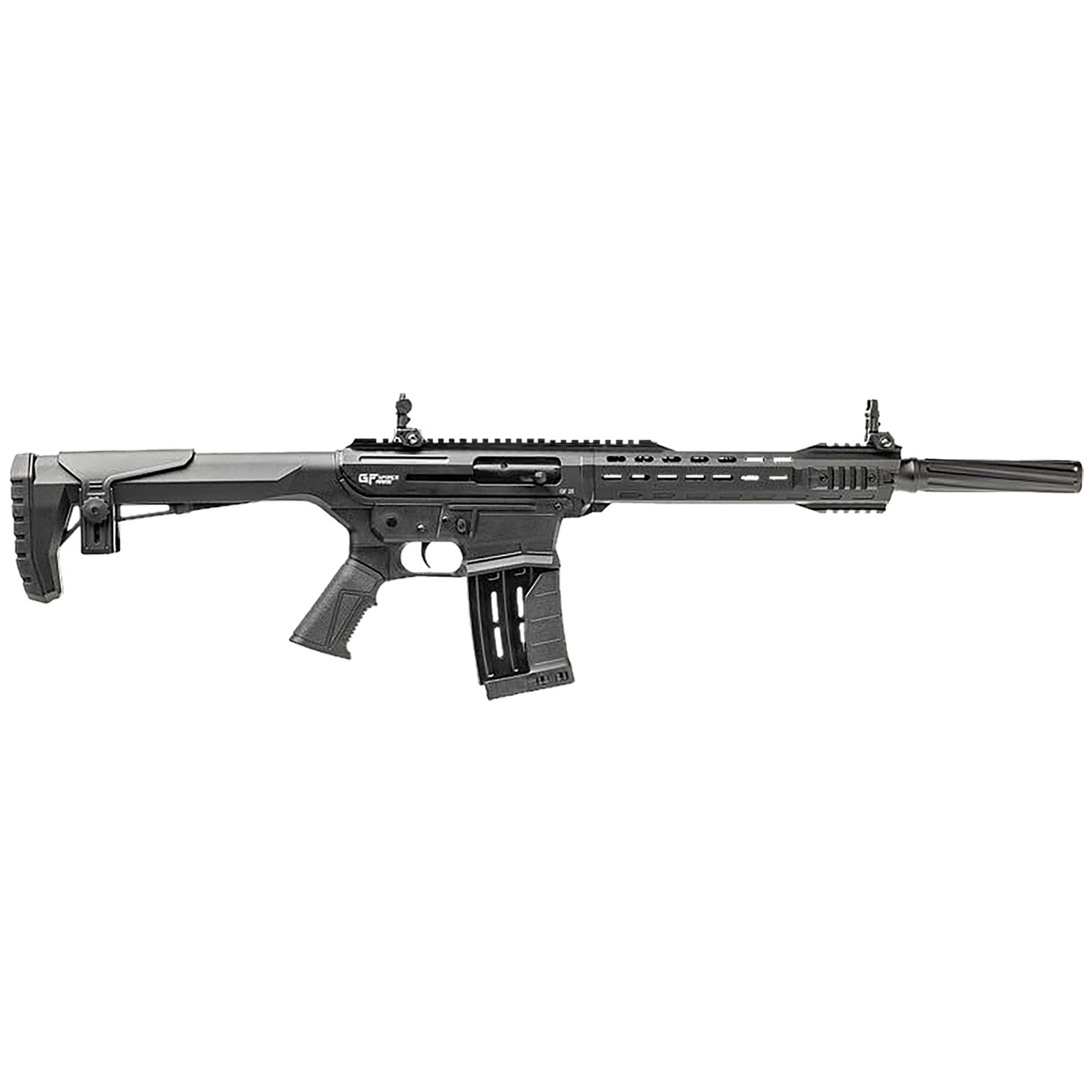 Gforce Arms GF251220 GF25 12 Gauge Semi-Auto 3” 5+1 20” Black Cerakote Spiral Threaded Barrel, Black Cerakote Picatinny Rail Aluminum Receiver, Black Adjustable Synthetic Stock w/Black Rubber Grip