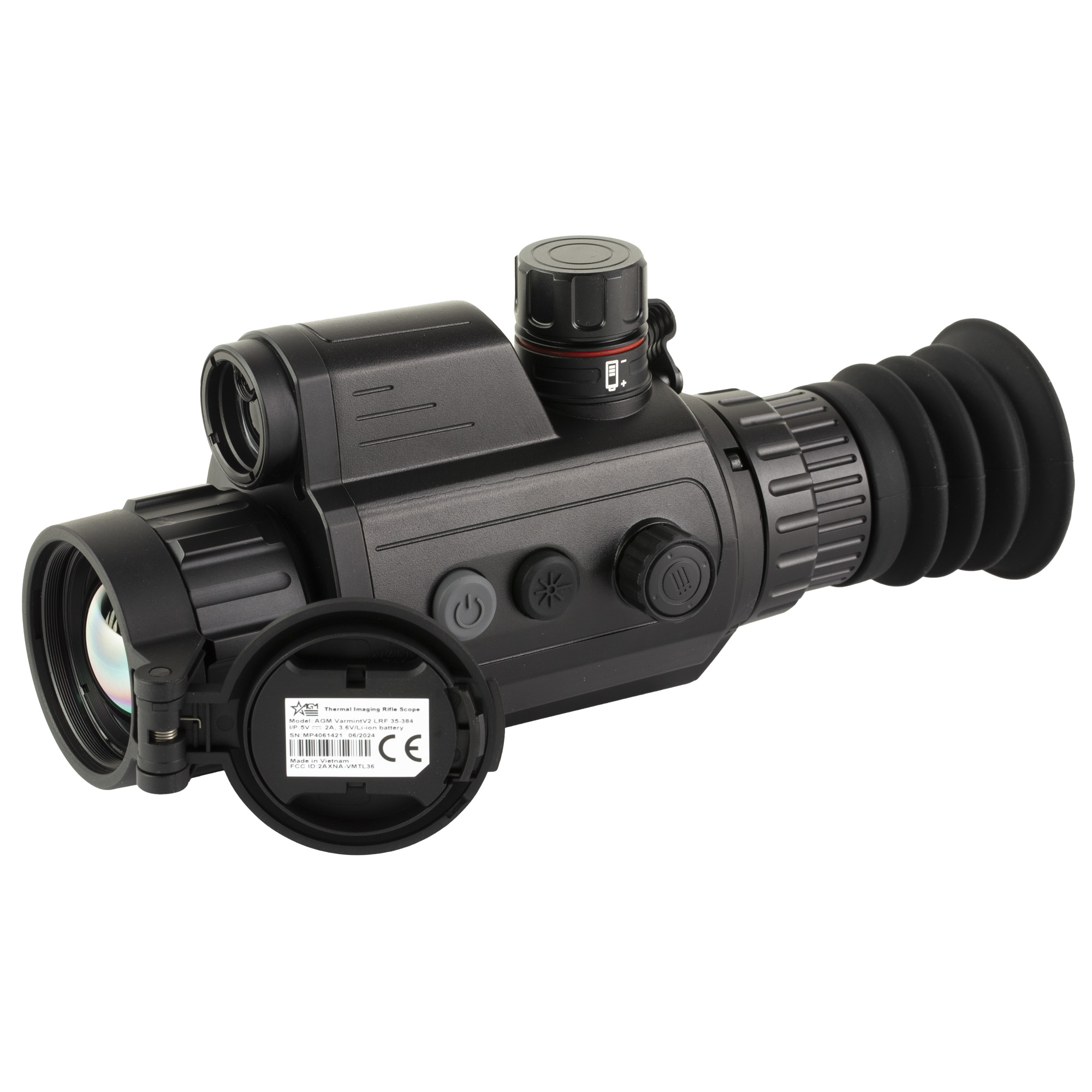 AGM Global Vision VARM35-384-2 Varmint V2 LRF TS35-384 Thermal 3x Multi Reticle Digital 1x/2x/4x/8x Zoom 384x288 Resolution