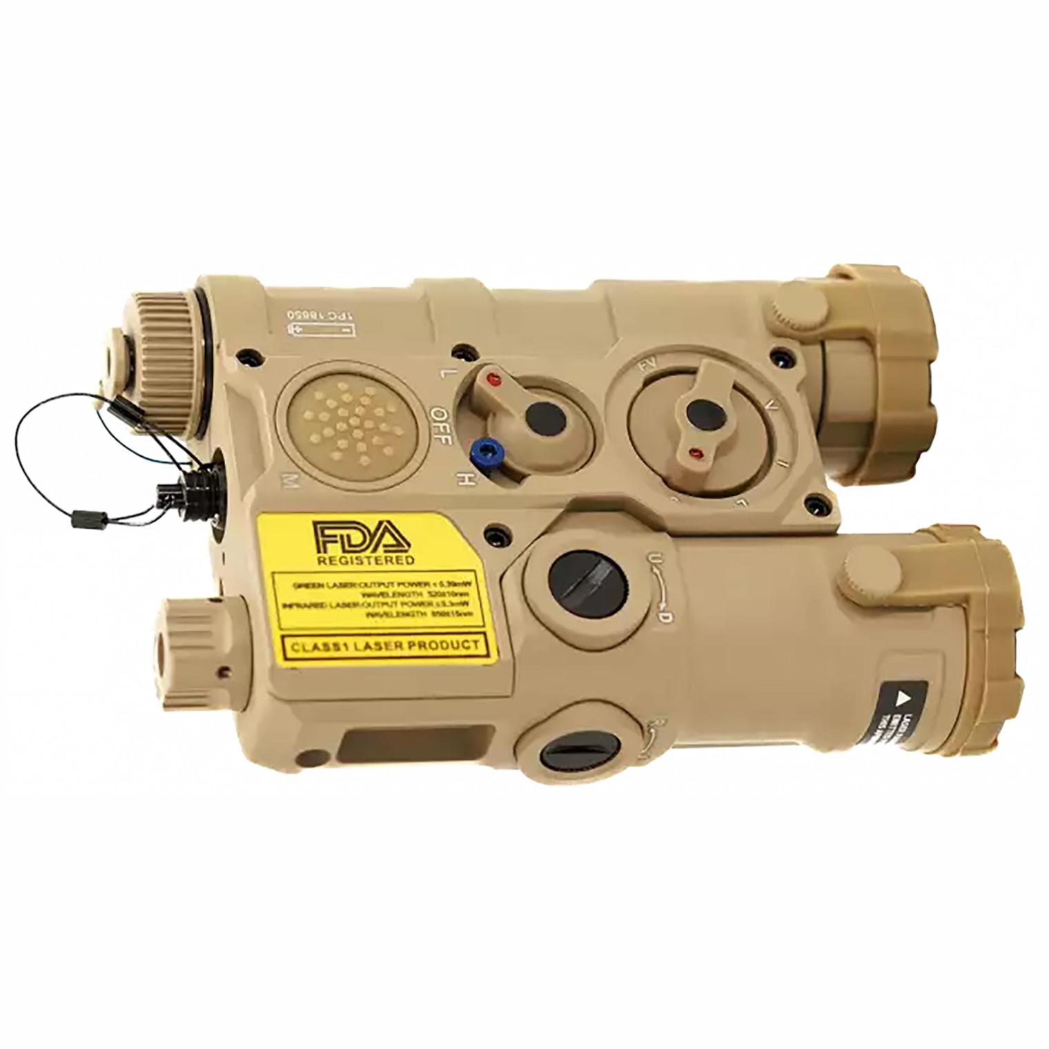 AGM Global Vision WLAD-CLA1-T1 WLAD-1T Tan Ultraviolet Laser & IR Pointer/Illuminator Coaxial Dual Laser White LED 300 Lumen
