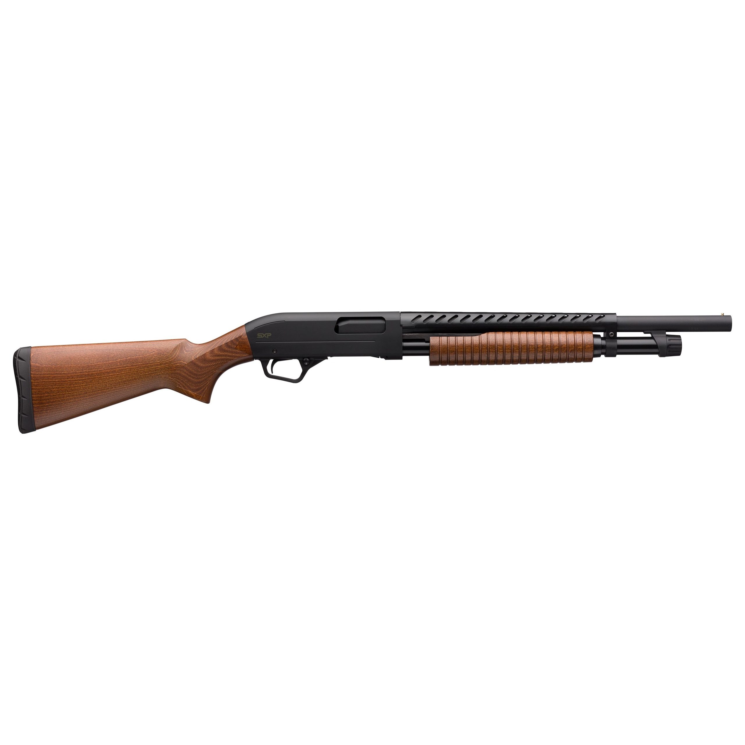 Winchester Repeating Arms 512418395 SXP Trench Pump 3” 5- 2.75” Shells 18” Matte Black Heat Shield Barrel, Matte Black Aluminum Alloy Drilled & Tapped Receiver, Fixed Satin Hardwood Stock