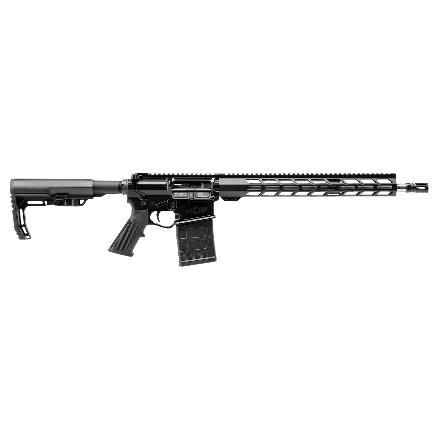 Patriot Ordnance Factory 02359 LMR Base *CA Compliant 308 Win 10+1 16.50” 416 Stainless Steel 7075-T6 Aluminum Receiver A2 Style Grip