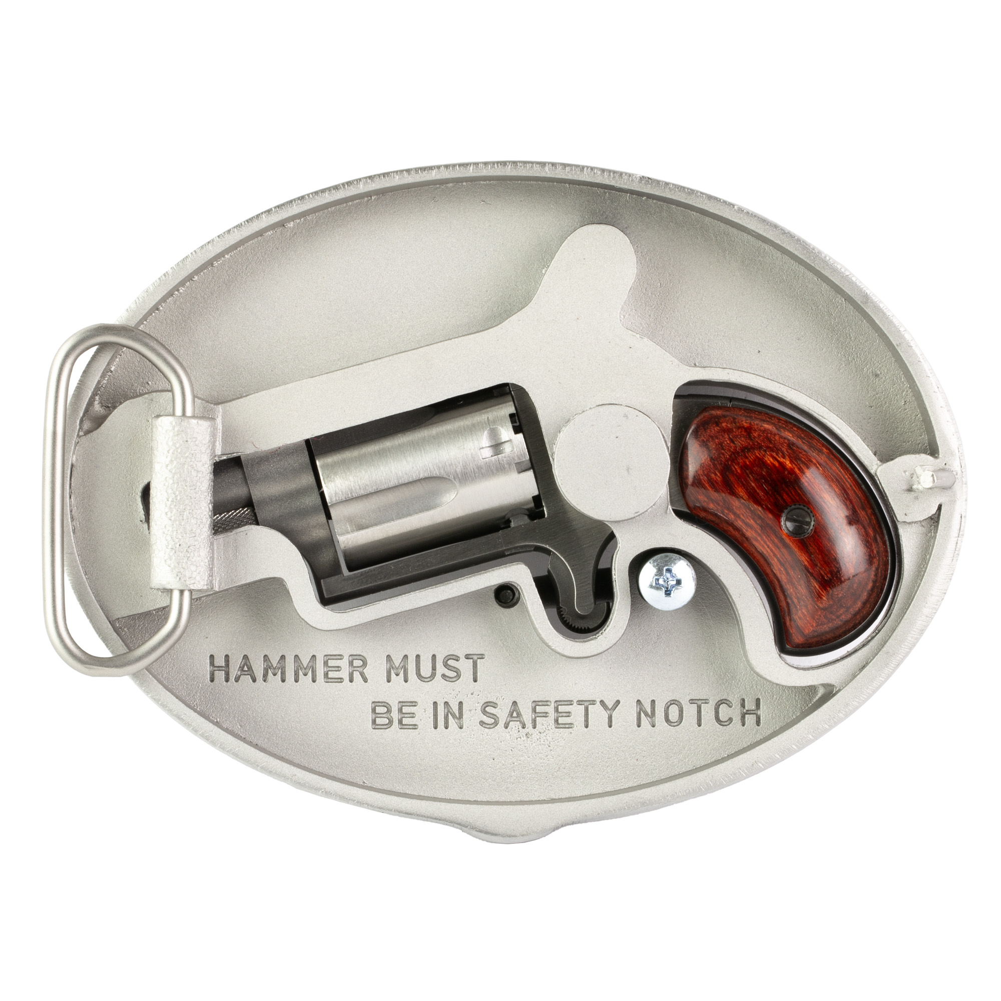 North American Arms 22LR-BBO Mini-Revolver w/Belt Buckle 22 LR 5 Shot 1.13” Stainless Steel Barrel, Frame & Cylinder, Rosewood Birdshead Grip, Exposed Hammer, Includes Custom Carry Belt Buckle
