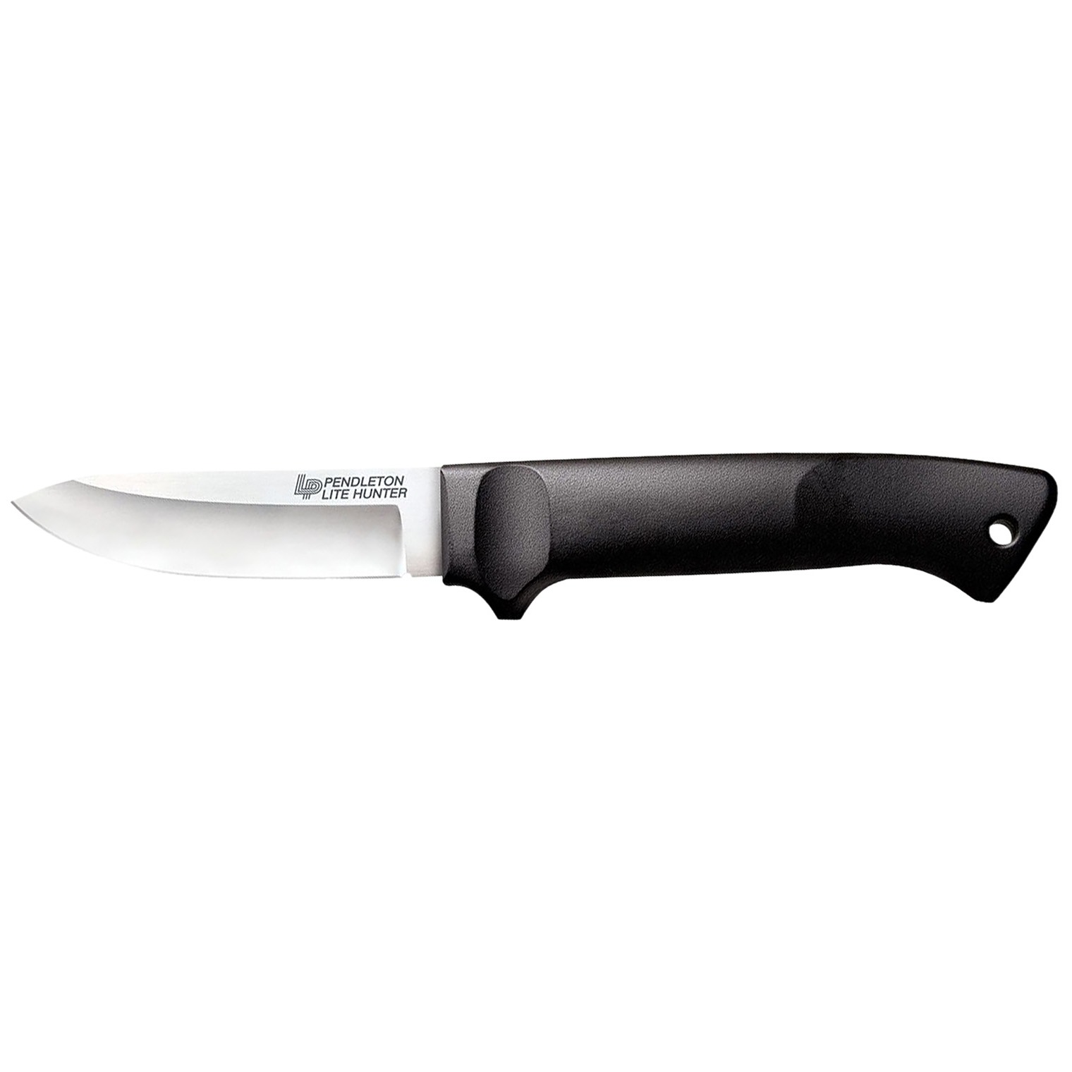 Cold Steel CS20SPH Pendleton Lite Hunter 3.63” Fixed Drop Point Plain Cryo Quenched 4116 SS Blade, 4.88” Black Polypropylene Handle