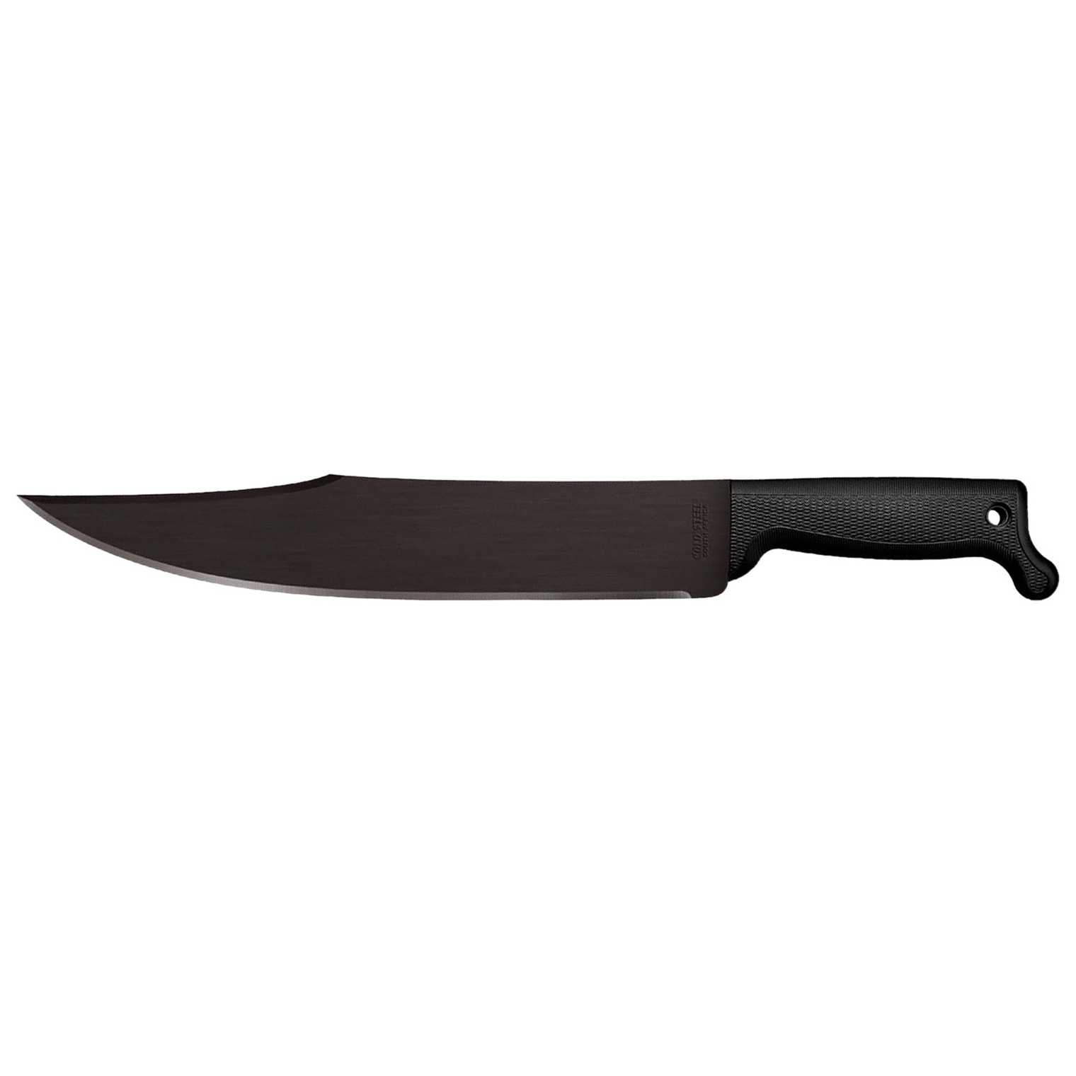 Cold Steel CS97BWM12S Bowie 12” Black Matte Baked-On Anti Rust 65Mn Carbon Steel Blade, Black Polypropylene Handle, 17.63” Long, Includes Sheath