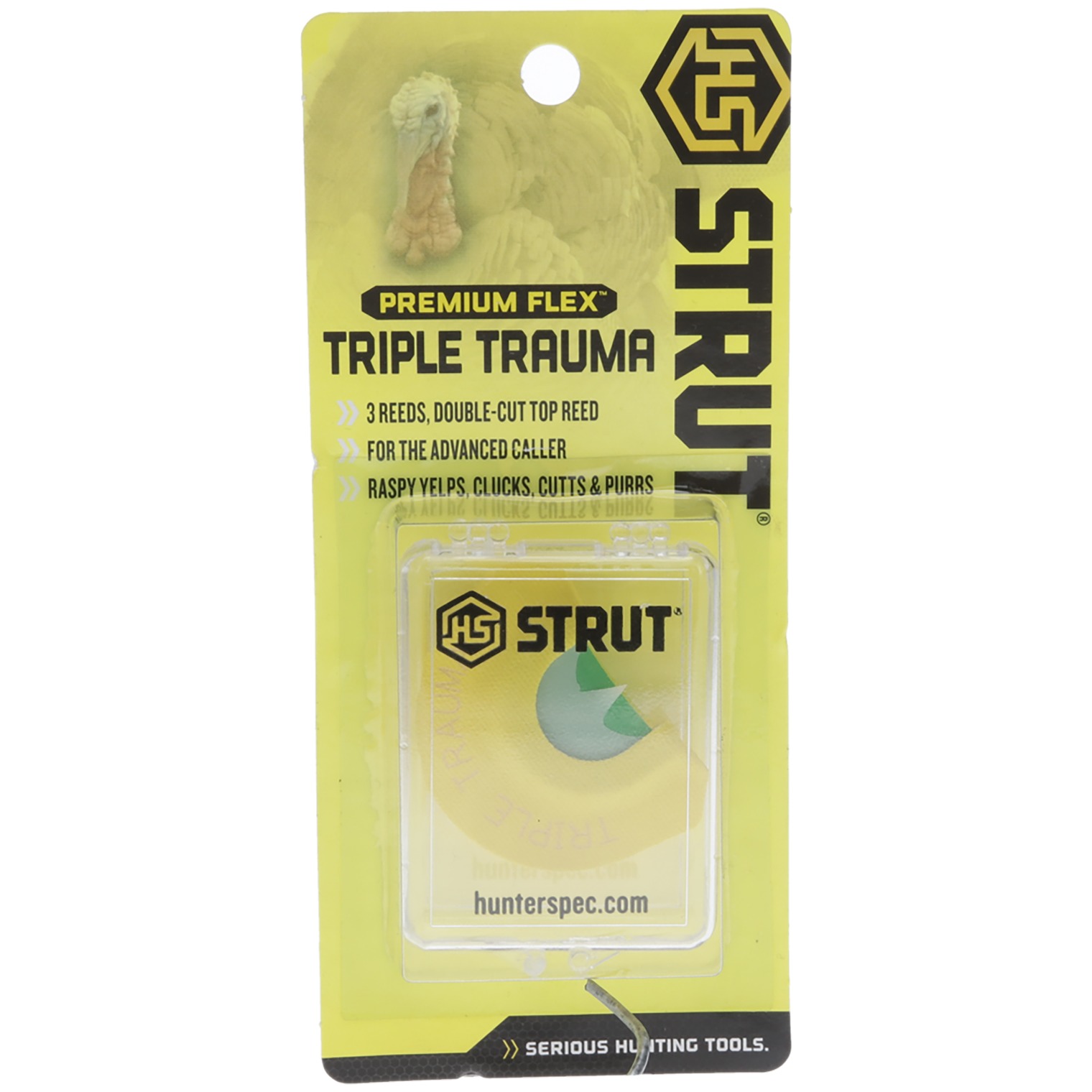 Hunters Specialties HSSTR05901 Premium Flex Triple Trauma Attracts Turkey Species Yellow