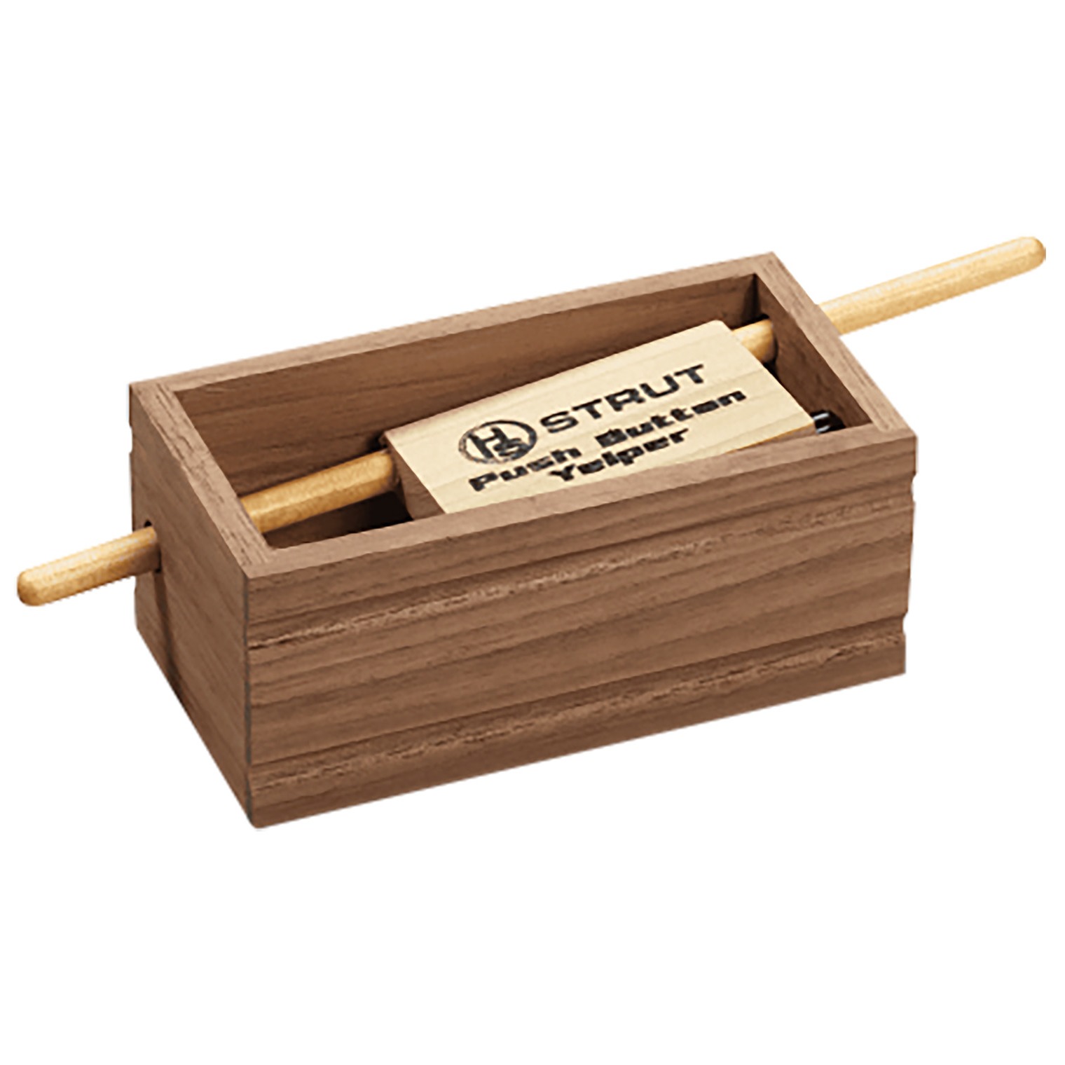 Hunters Specialties HSSTR07056 Push Button Yelper Walnut Wood