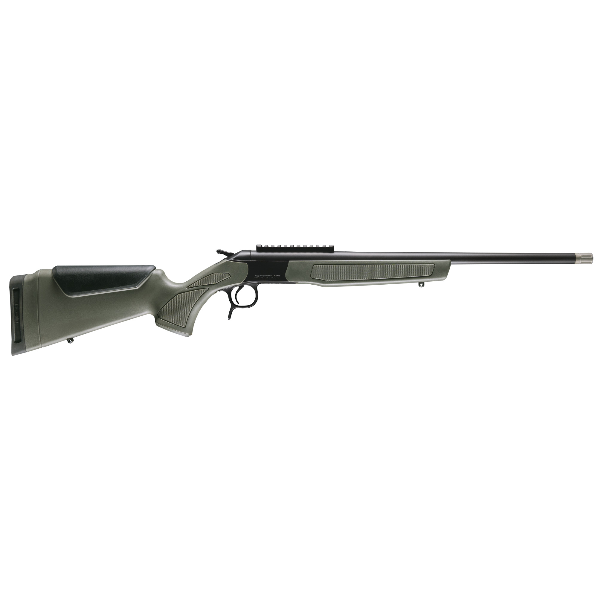 CVA CR4918 Scout Spur Compact 410 Gauge 1rd 20” Blued Single Shot Barrel, Blued Receiver w/Picatinny Rail, OD Green & Black Synthetic Stock