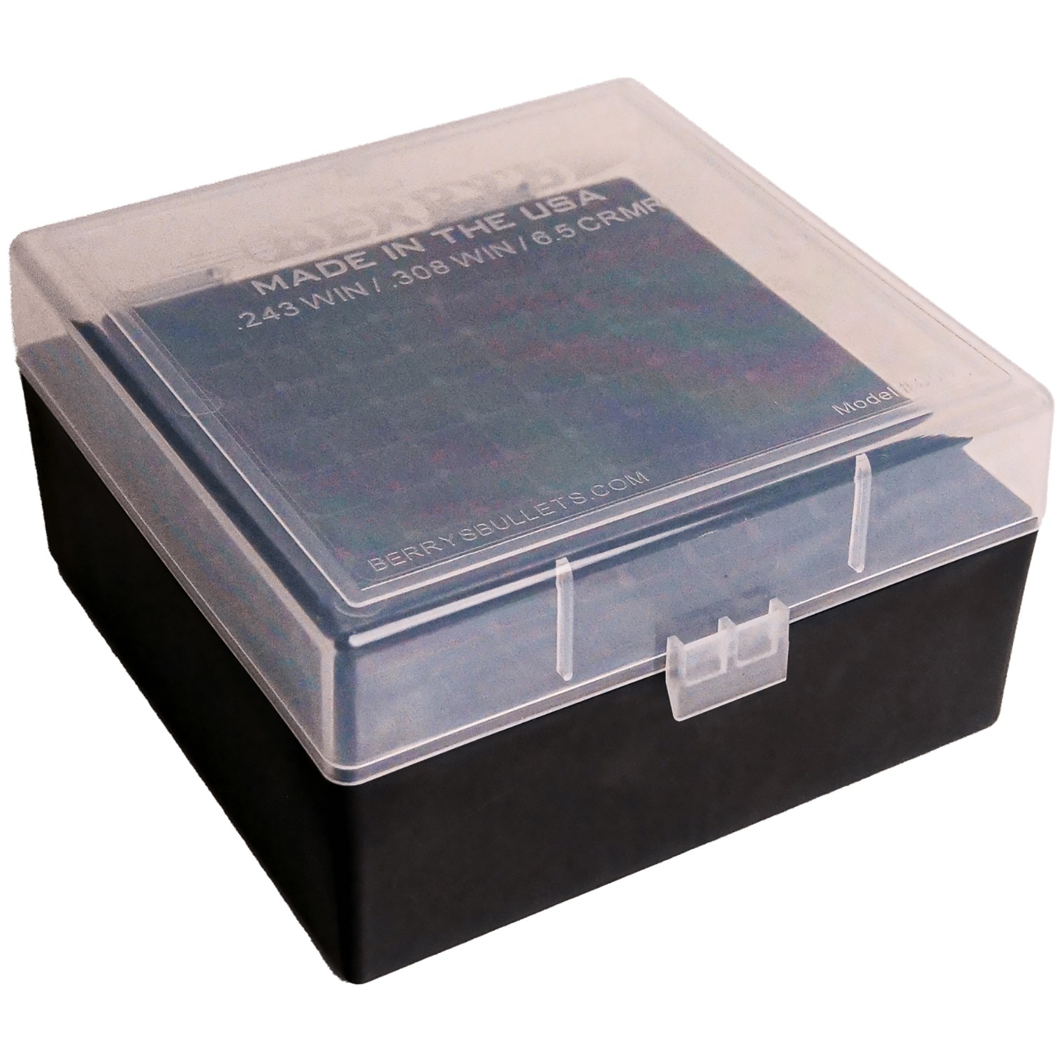 Berry’s 25338 Ammo Box Clear/Black Polypropylene 100rd