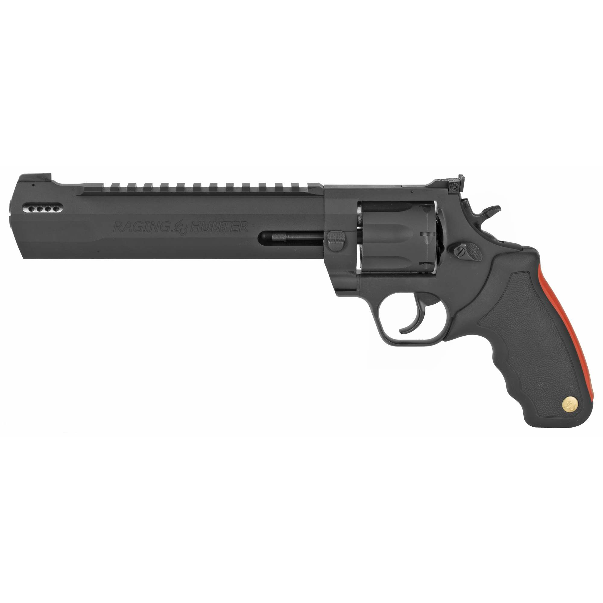 Taurus 2357081RH Raging Hunter 357 Mag 7rd 8.37” Matte Black Oxide Steel Black Rubber with Integrated Red Cushion Insert Grip