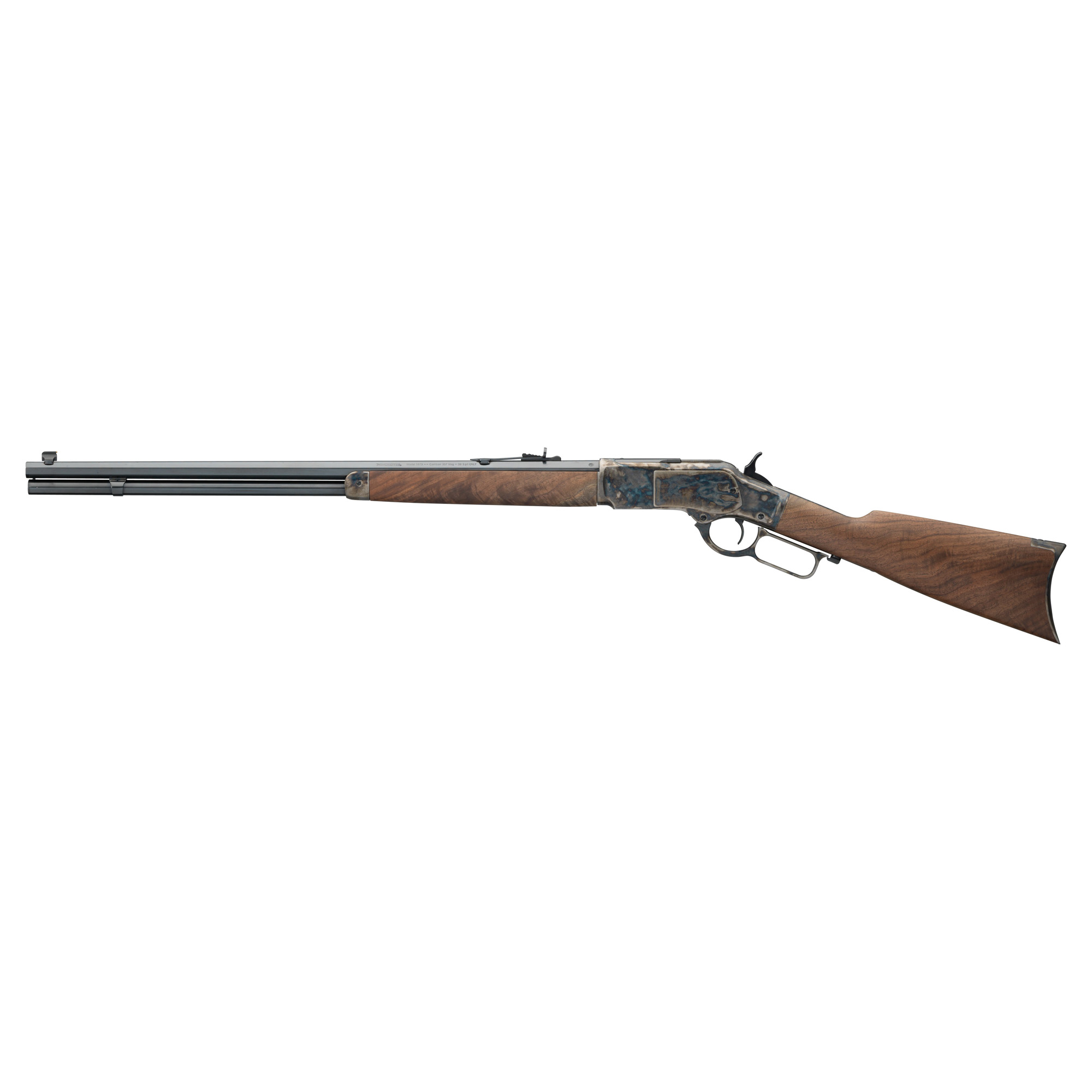 Winchester Repeating Arms 534200140 Model 1873 Short Rifle 44-40 Win 10+1 20” Blued Round Barrel, Rifle-Style Forearm & Cap, Walnut Straight Grip Stock w/Crescent Buttplate, Steel Loading Gate
