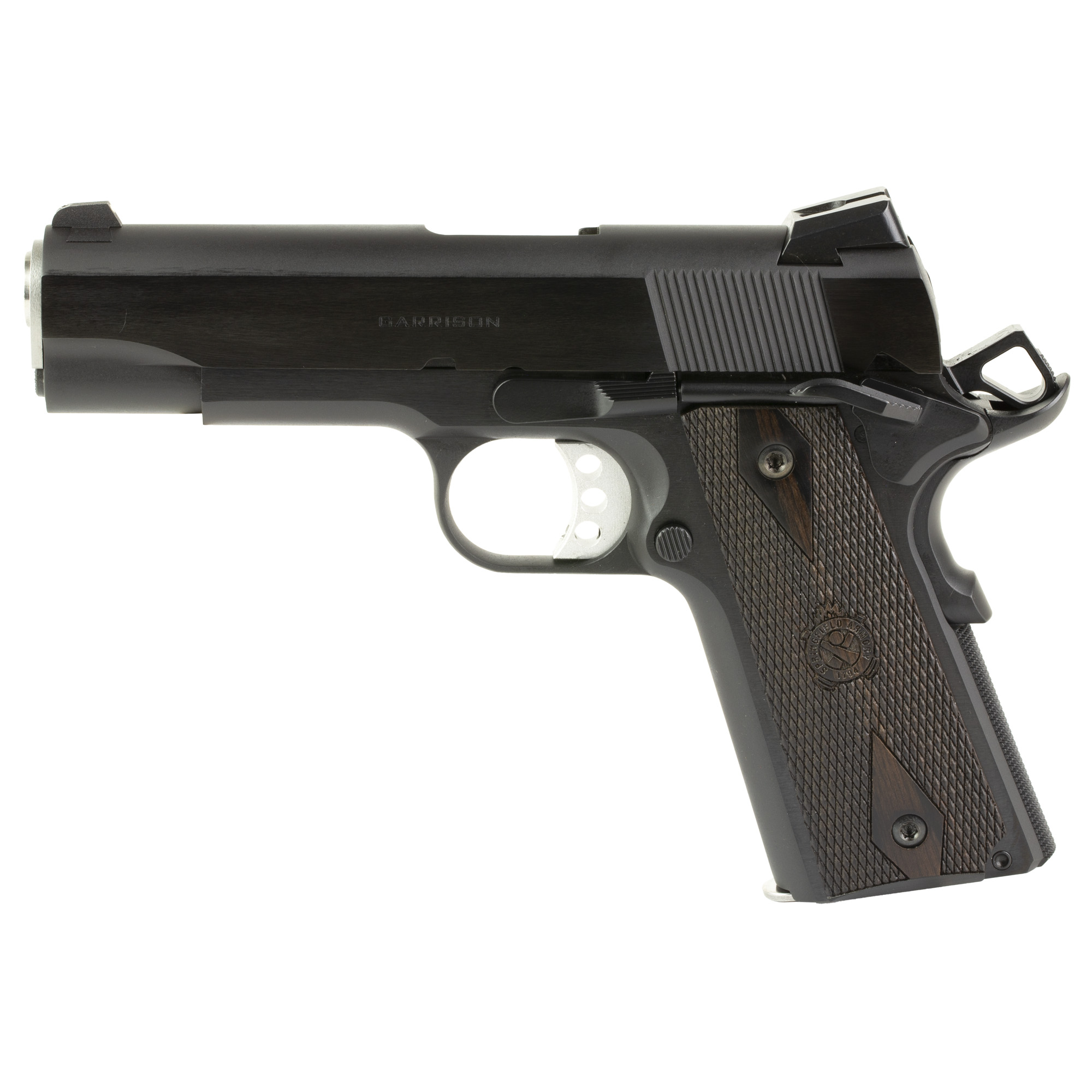 Springfield Armory Px9417 1911 Garrison 9mm Luger 9+1 4.25” Stainless Match Grade Barrel, Blued Serrated Carbon Steel Slide &