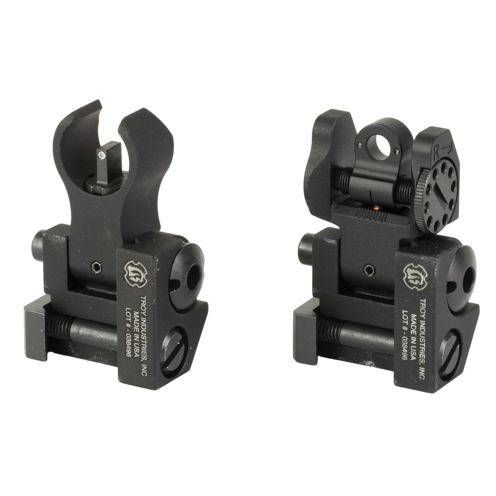 Troy Ind SSIGIARSTBT00 Tritium Micro BattleSight Set HK Front & Round Rear Black Hardcoat Anodized