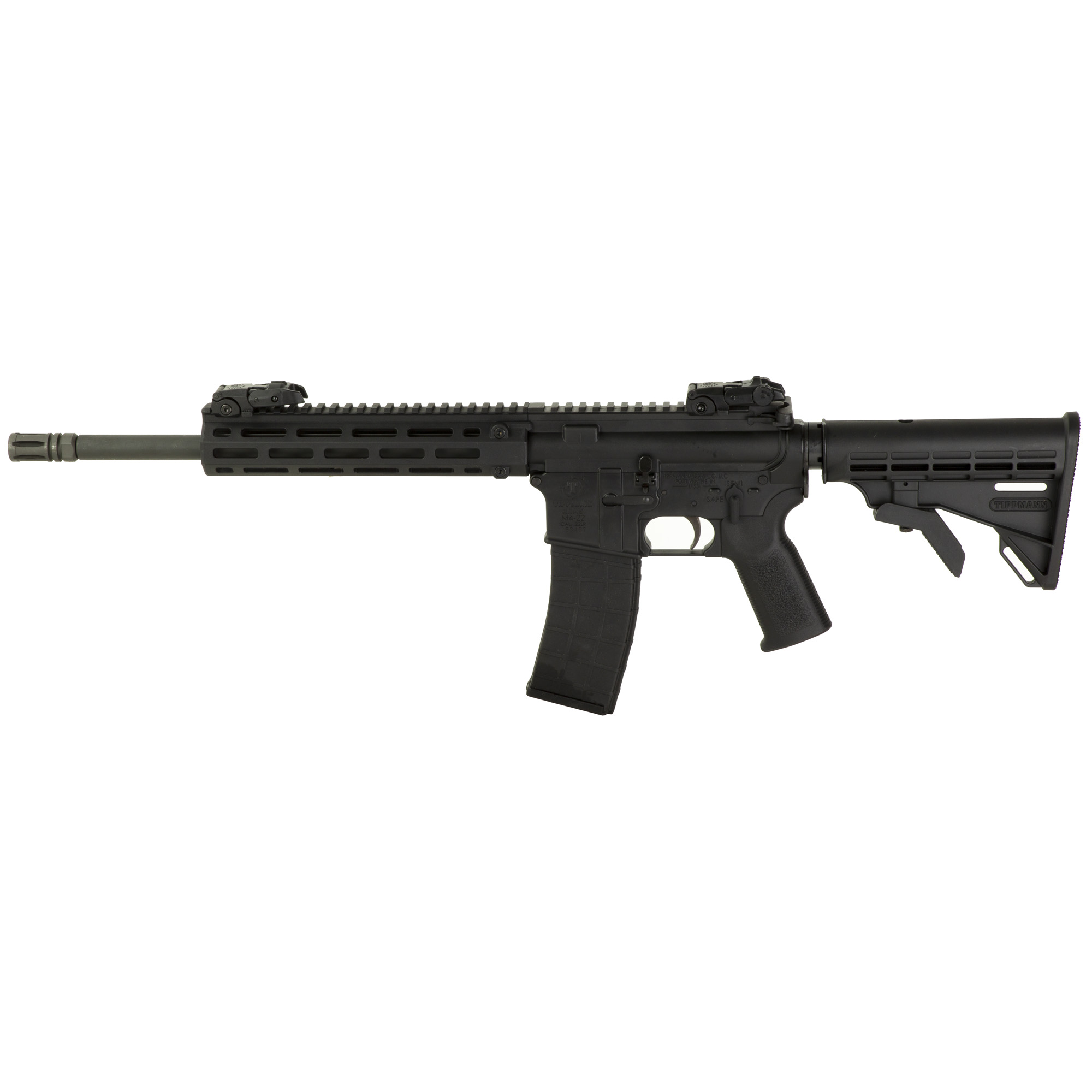 Tippmann Arms A101037 M4-22 Pro 22 LR 10+1 16” Black Parkerized Barrel, Matte Black Aluminum Receiver w/Picatinny Rail, M-LOK Handguard, Composite Forend, Black CAR15 Polymer Stock, Black Gen2 Grip, R