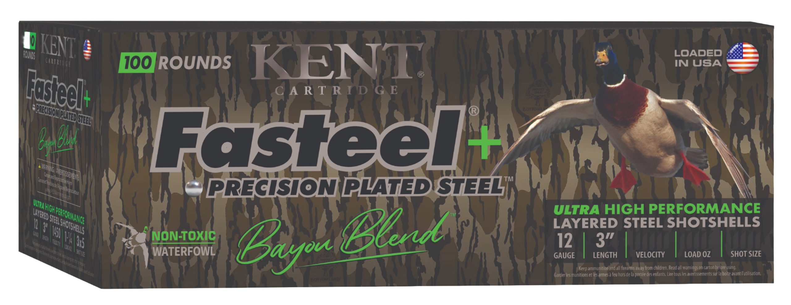 KENT FASTEEL+ BAYOU 12GA 1-3/8OZ #2X4 100/2