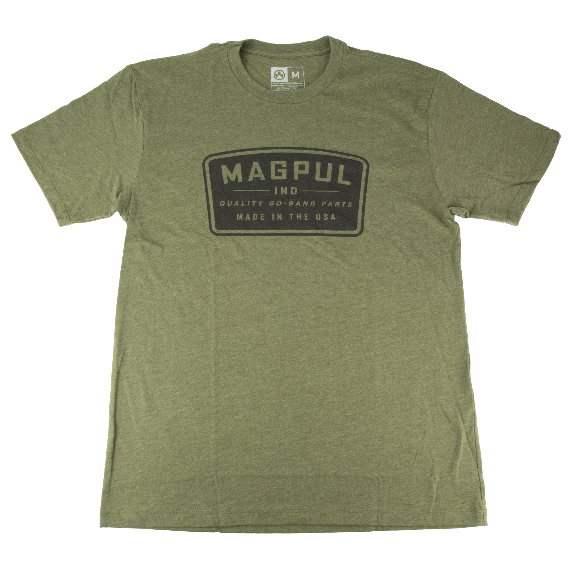 Magpul Go Bang Parts Olive Drab Heather Cotton Polyester Short Sleeve Medium MAG1526316M