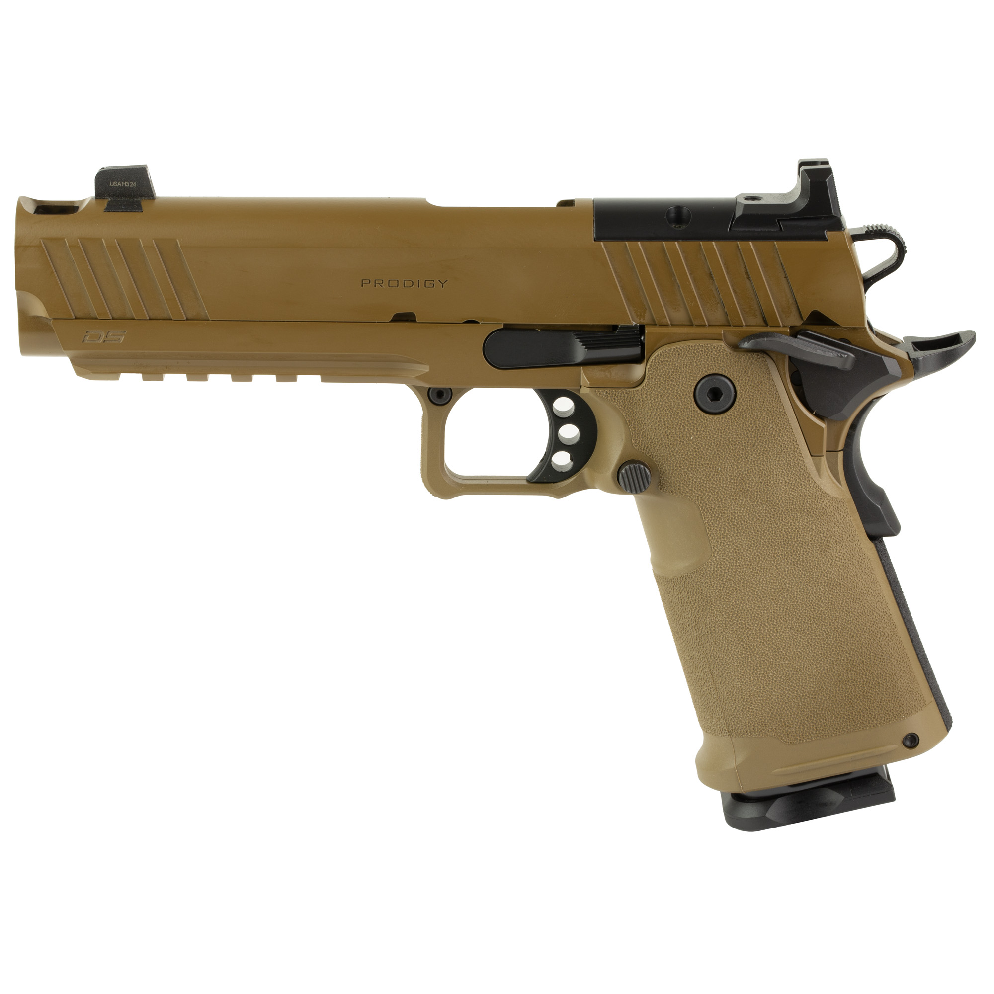 Springfield Armory 1911 DS Prodigy Pistol 9mm 5” 10rd Coyote Brown Cerakote. AOS Low Cap NEW Optics Ready