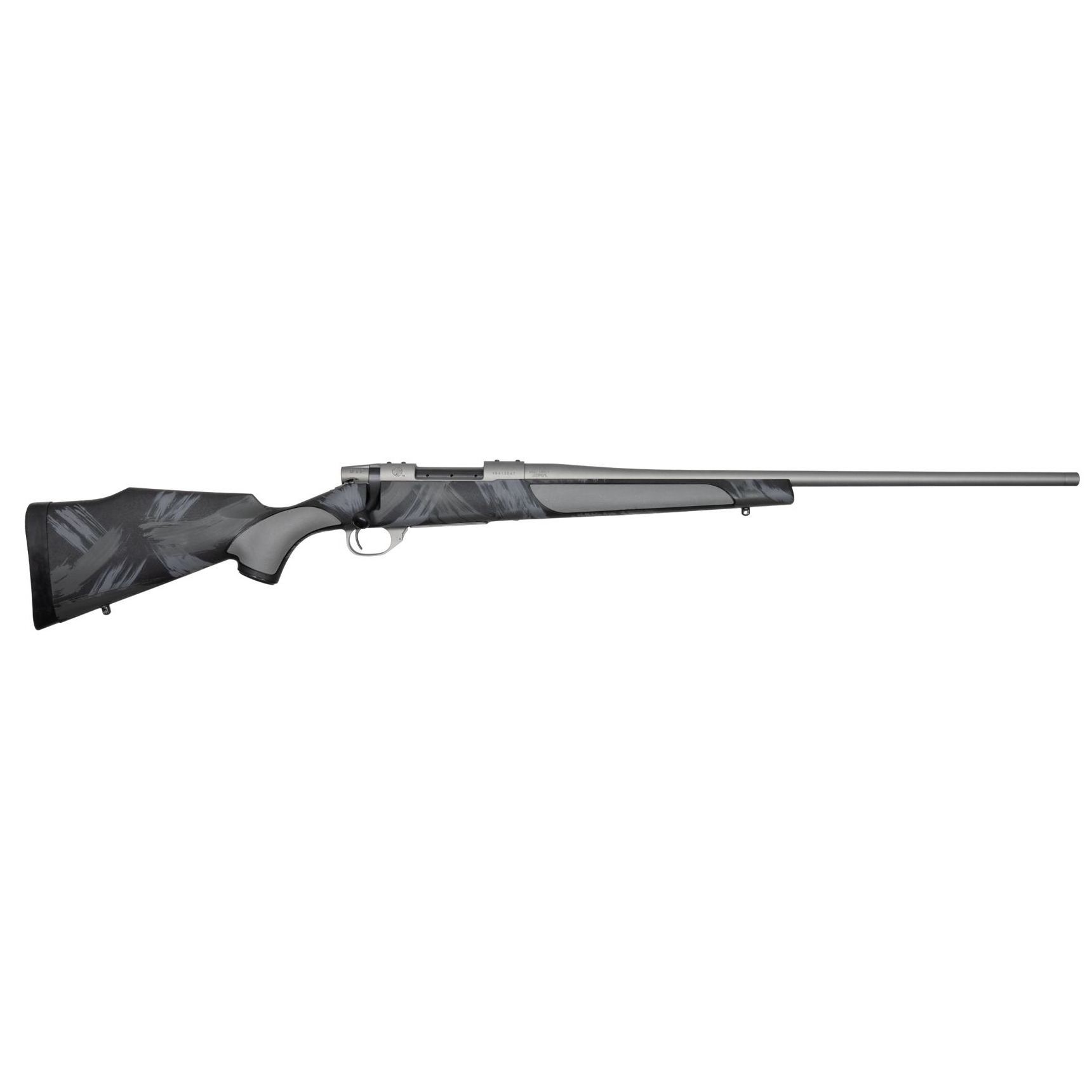 Weatherby VC38308NR2T Vanguard Shadow 308 Win 4+1 22” Carbon Gray Cerakote Threaded Barrel, Carbon Gray Cerakote Steel Drilled & Tapped Receiver, Black w/Gray & White Accents Monte Carlo Stock