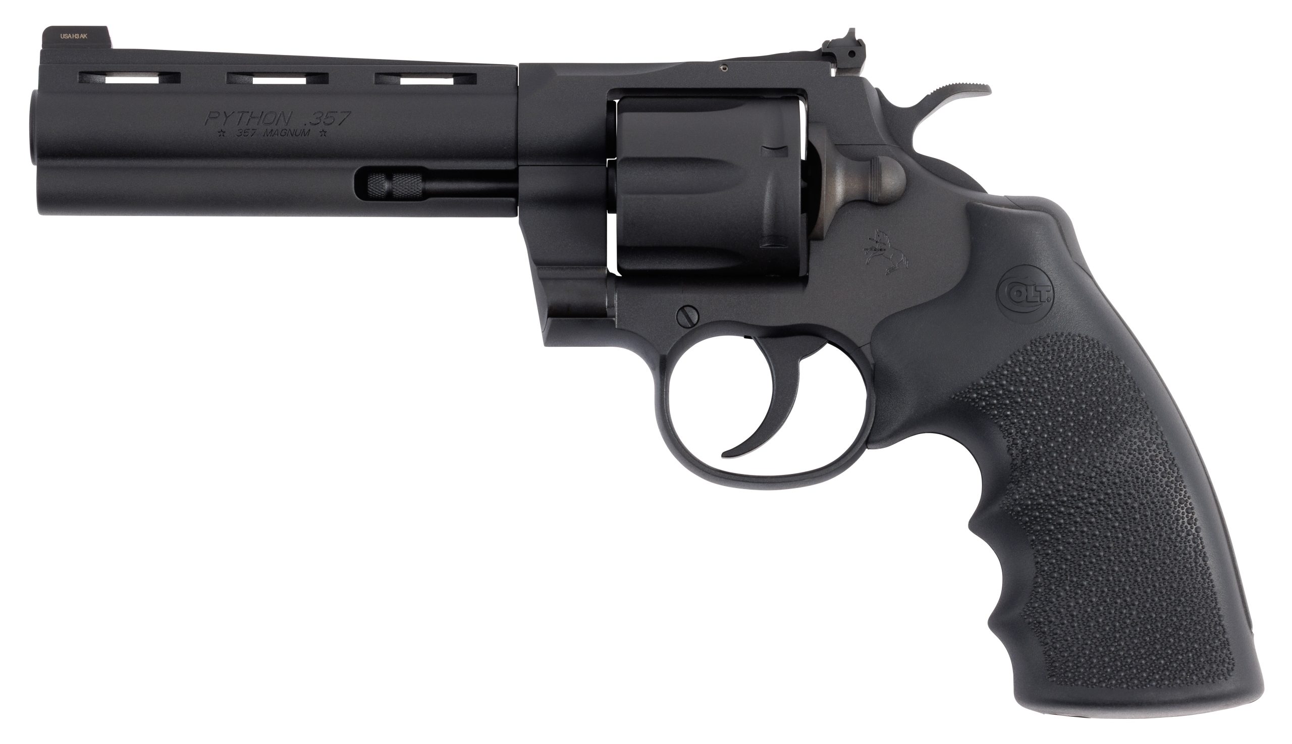 Colt Python 357 Mag/38 Spl 6rd Matte Blued Hogue Rubber ZPYTHONBM5RNS 151550026847