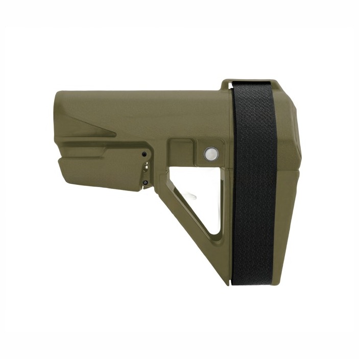 SB Tactical SBA5X07SB SBA5 Stabilizing Brace Ranger Green Polymer Adj 5 Position, 10.25” OAL Includes Sling Strap