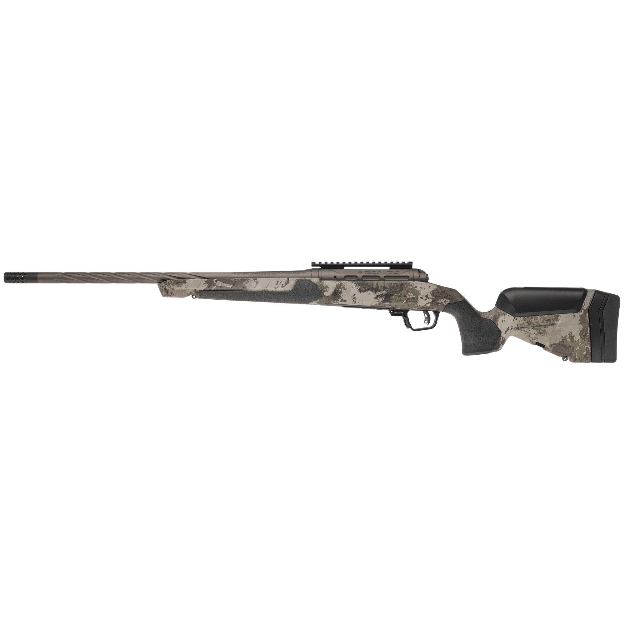 Savage Arms 32573 110 Core Hunter Pro 308 Win 3+1 20” Spiral Fluted Barrel, Savage Woodland Camo AccuStock w/AccuFit V2 Synthetic Stock, Right Hand