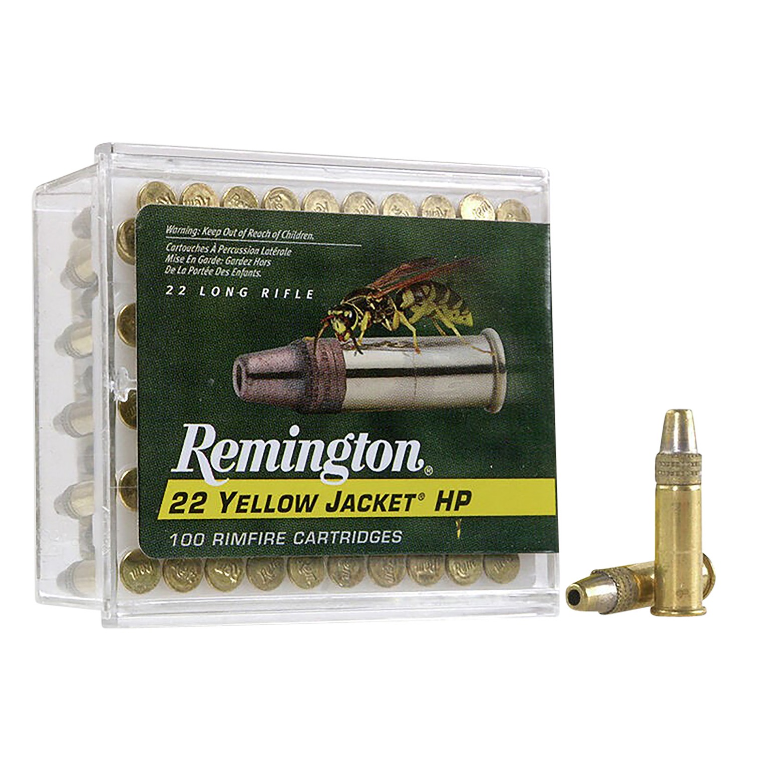 Remington Ammunition 21280 Yellow Jacket Rimfire 22LR 33gr Truncated Cone Hollow Point 100 Per Box/50 Case