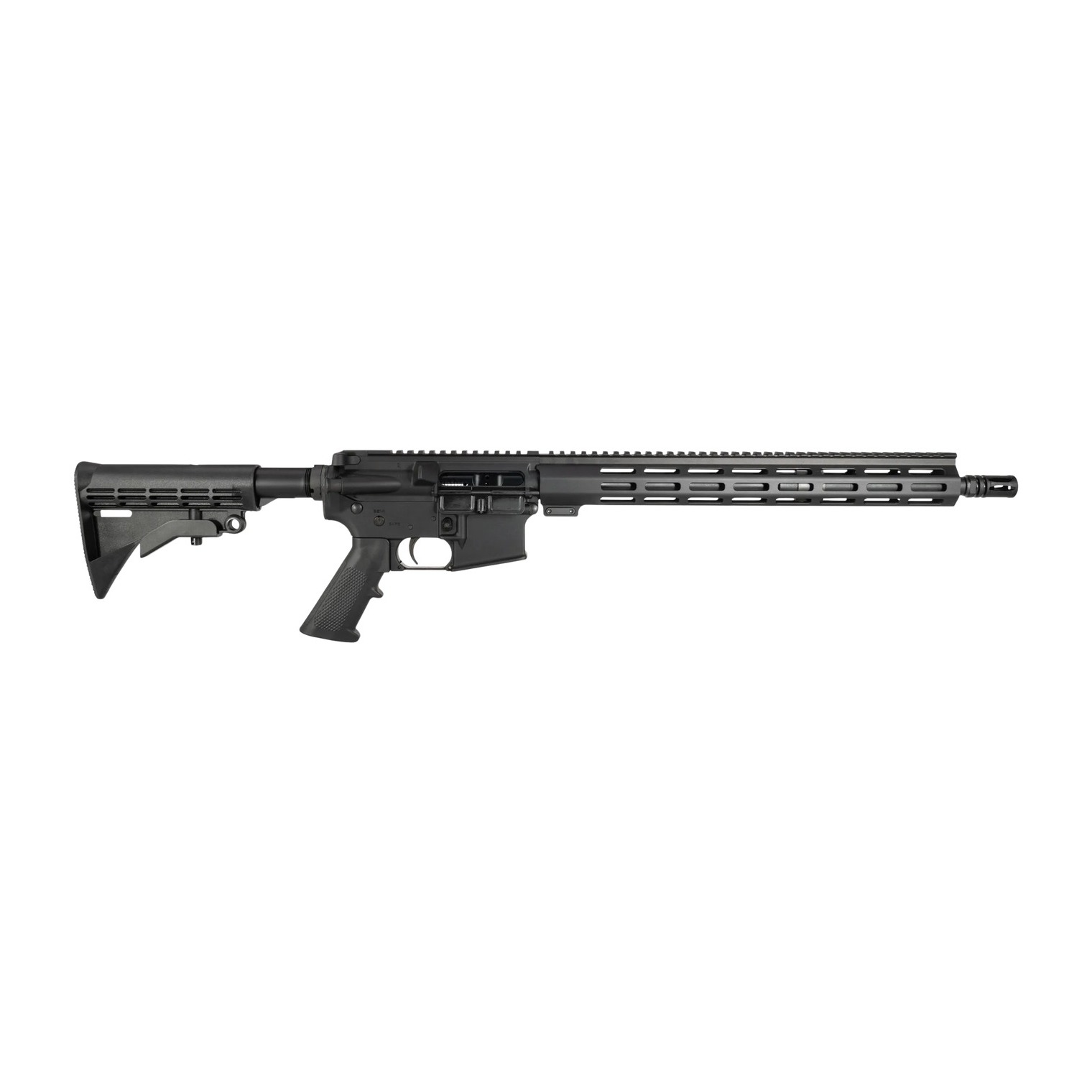 One Horse LLC OH-15 300 Blackout 30+1 16” Black Threaded Barrel, Black Receiver w/Picatinny Rail, M-LOK Handguard, One Horse M4 6 Position Black Polymer Stock, Black A2 Grip, A2 Flash Hider