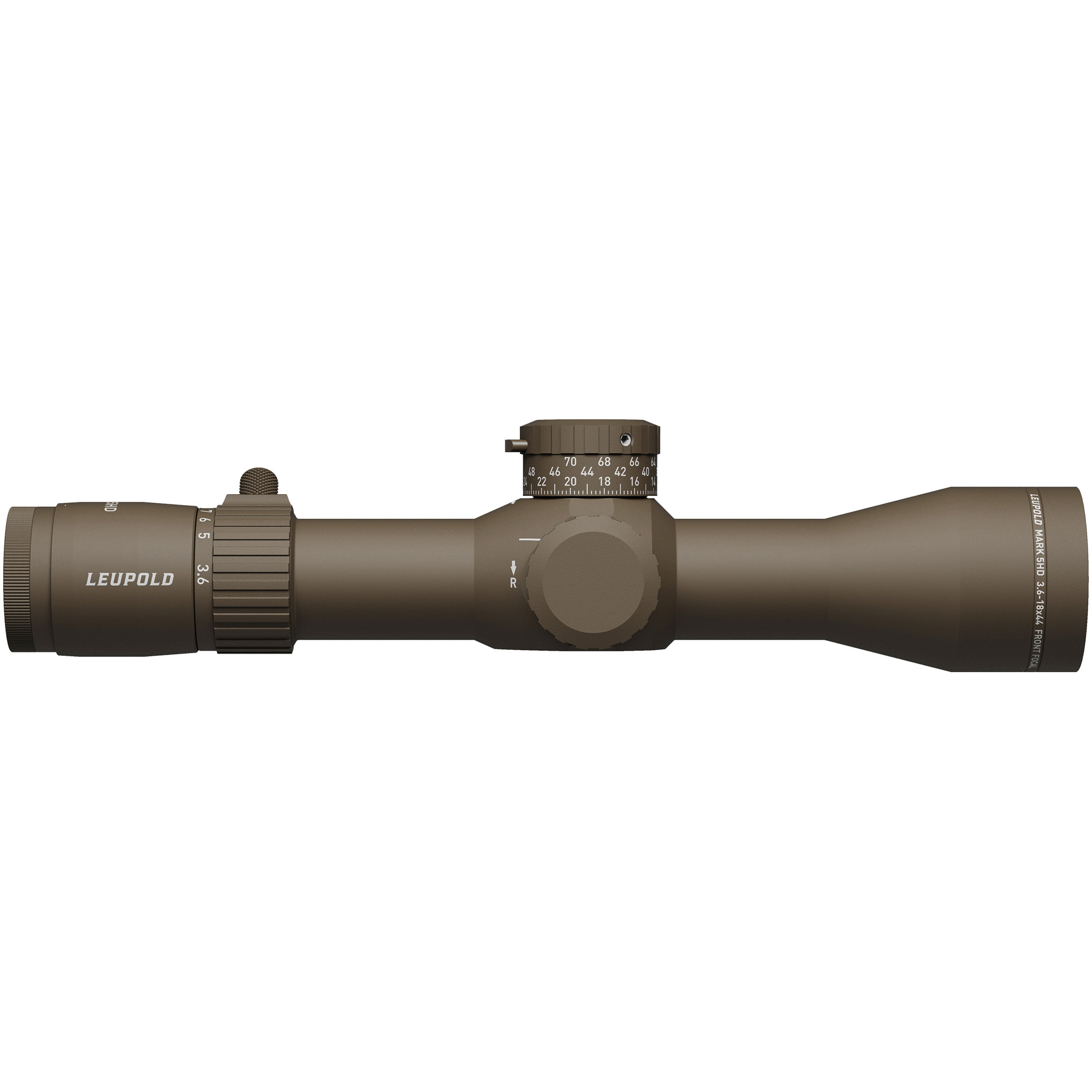 Leupold 185066 Mark 5HD Flat Dark Earth 3.6-18x44mm, 35mm Tube, FFP PR1 MOA Reticle