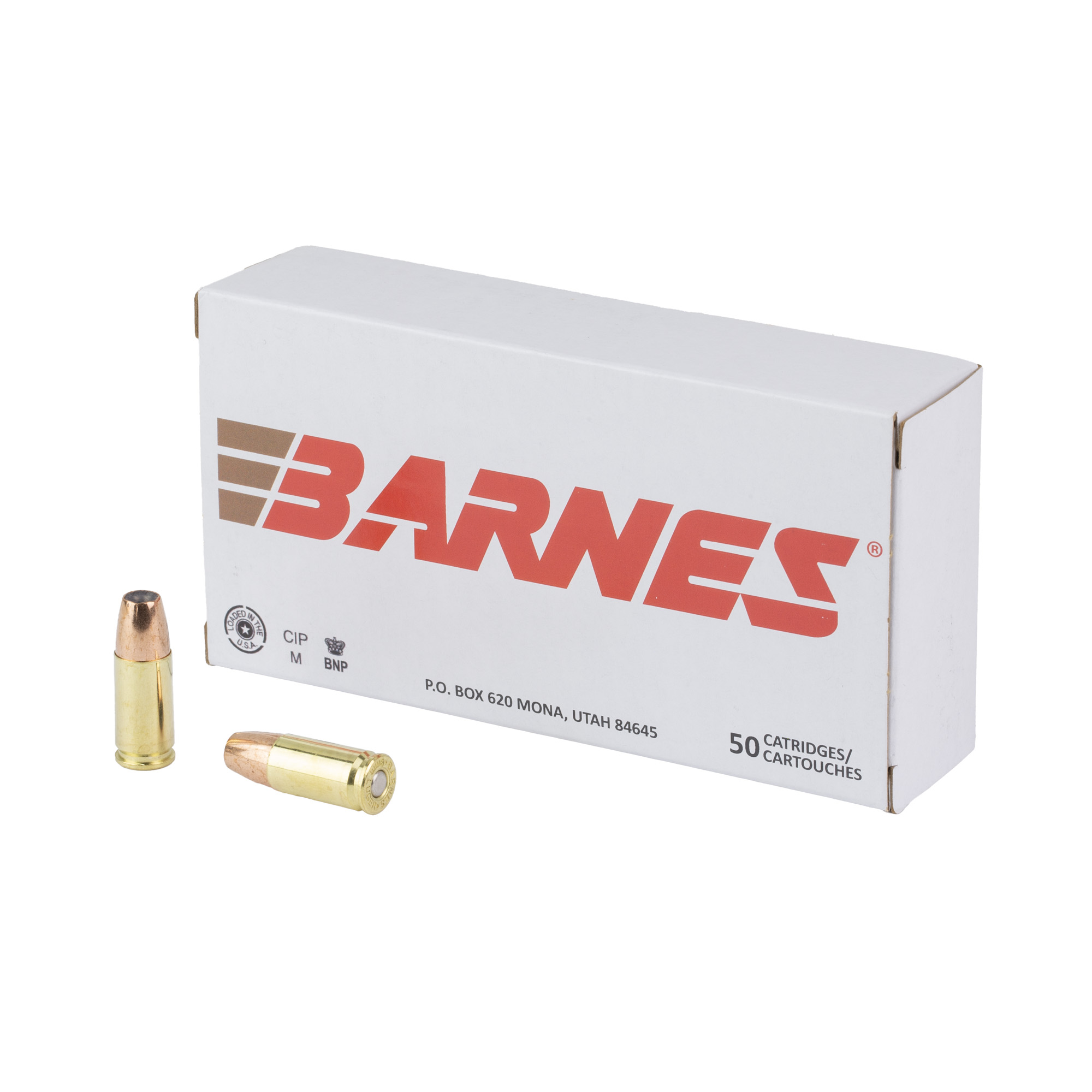 Barnes Bullets 32516 9mmLuger 124gr Sierra Jacketed Hollow Point 50 Per Box/10 Case