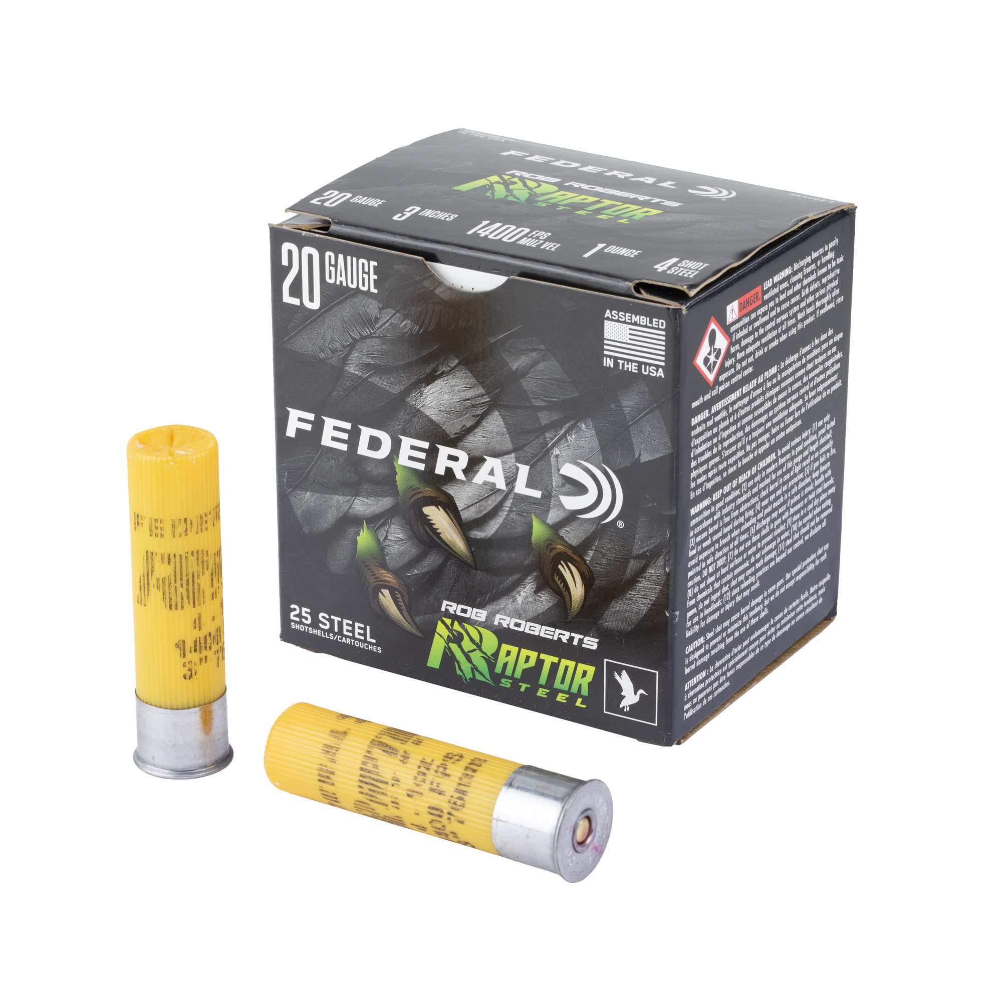 Federal RRS2094 Rob Roberts Raptor 20Gauge 3” 1oz 4Shot 25 Per Box/10 Case