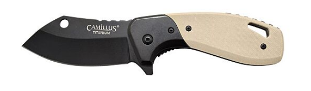 CAMILLUS CHONK DROP POINT 2.75” SS BLADE G10 HANDLE TAN